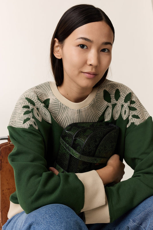 LEON & HARPER | SWEATSHIRTS | MUJER | SIENA LEAF GREEN | VERDE