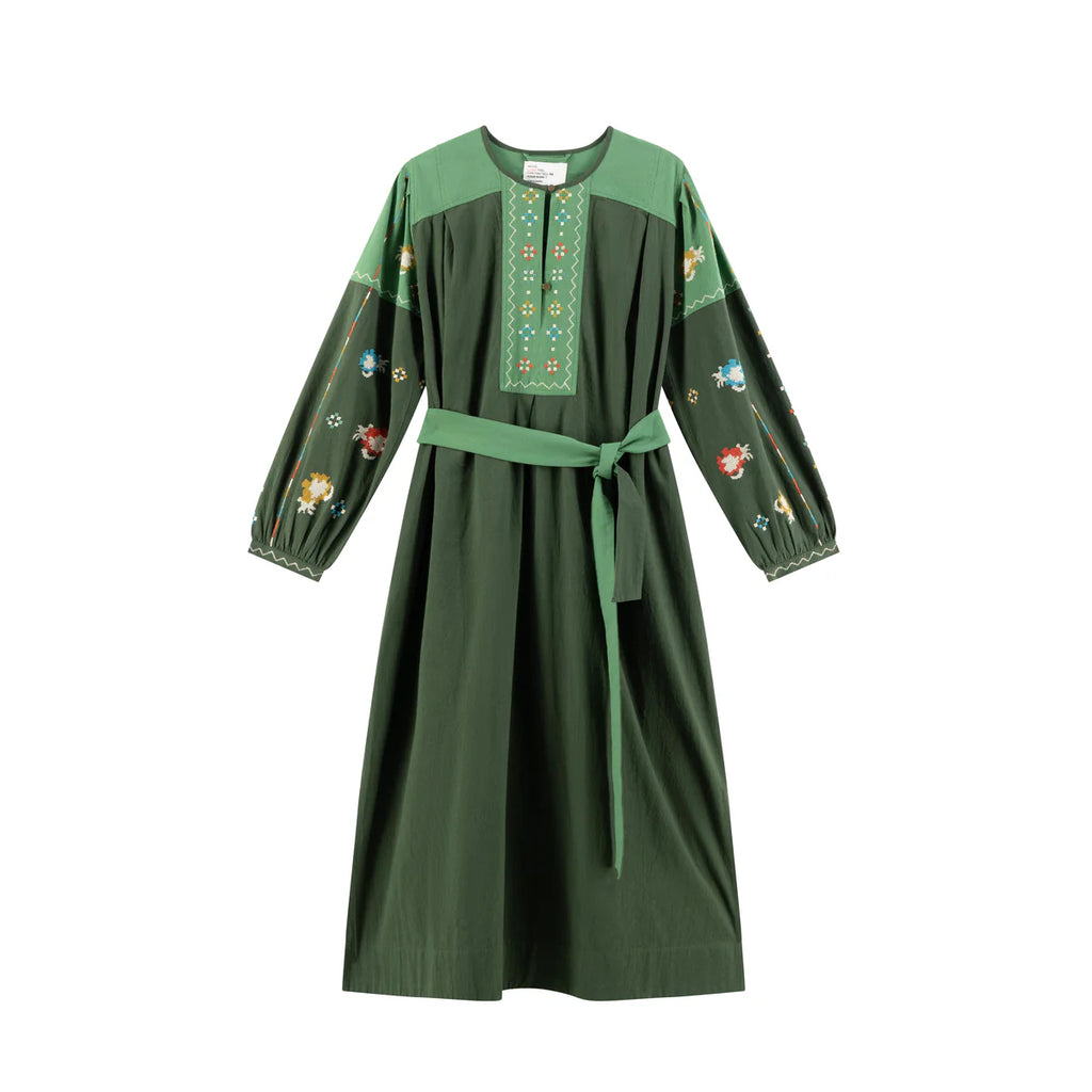 LEON & HARPER | VESTIDO | MUJER | RUOKI BRD GREEN | VERDE