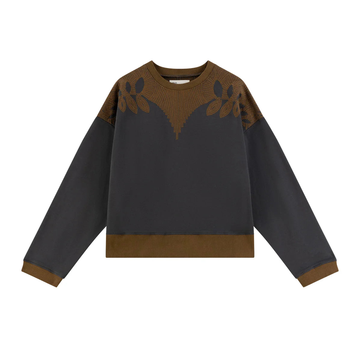 LEON & HARPER | SUDADERA | MUJER | SIENA LEAF CARBONE | GRIS