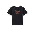 LEON & HARPER | CAMISETA | MUJER | TORO COLLIER CARBONE | NEGRO