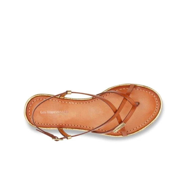 Sandals Les Tropeziennes Model Monaco Brown Tan Gold For Women