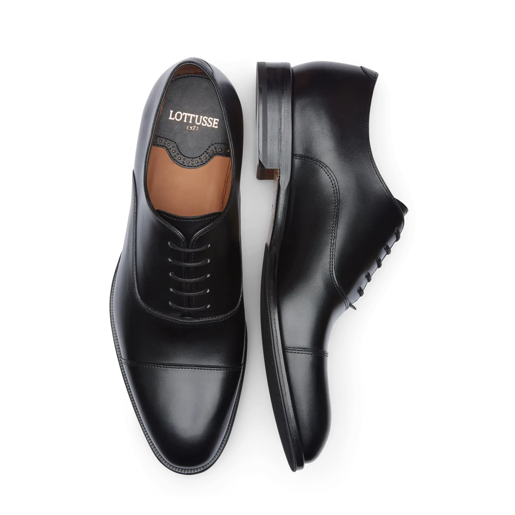 LOTTUSSE | ЧОЛОВІЧІ ОКСФОРДИ | LENOX EBONY BLACK SPAY NAT | ЧОРНИЙ