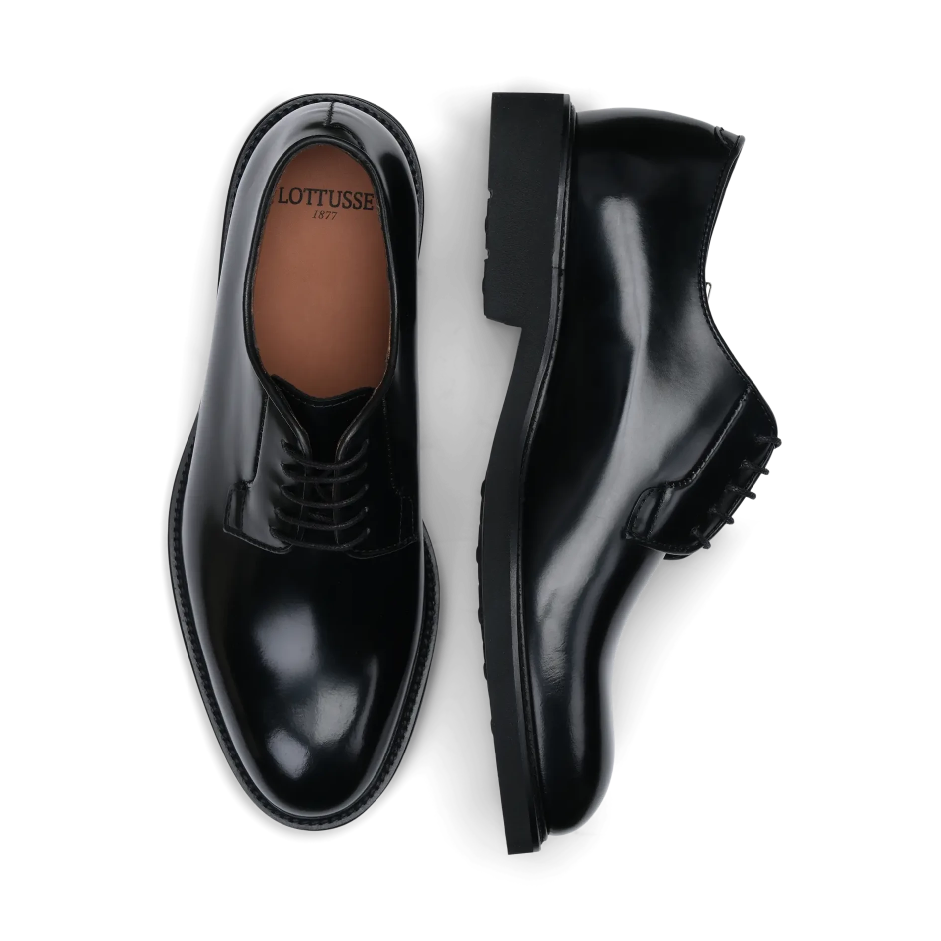 LOTTUSSE | ZAPATOS DERBY | HOMBRE | BALTIMORE JOCKER NEGRO HENRY BLACK SKY COSIDA | NEGRO