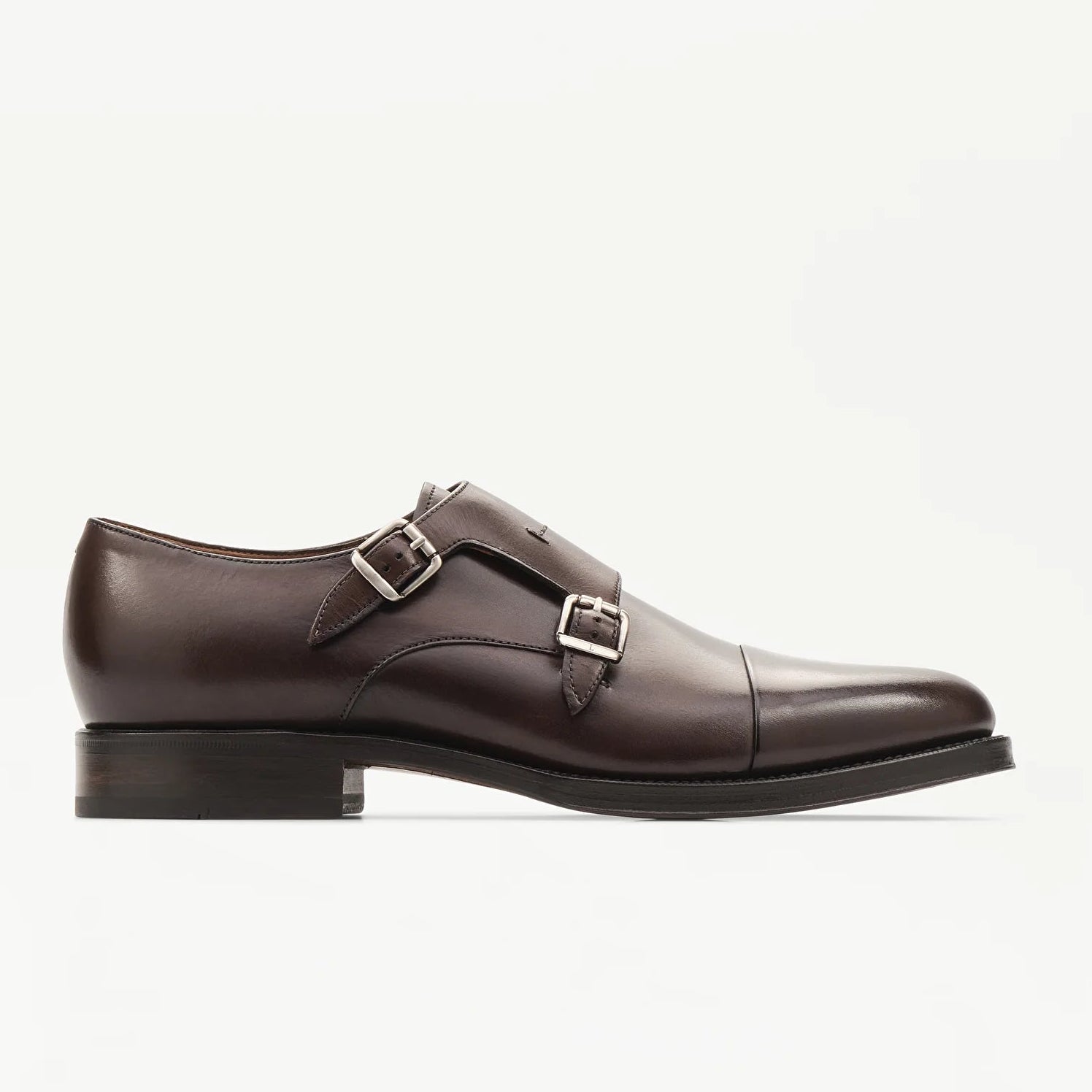LOTTUSSE Zapatos Doble Hebilla Premium PIEL MOCA: بني أحذية للرجال