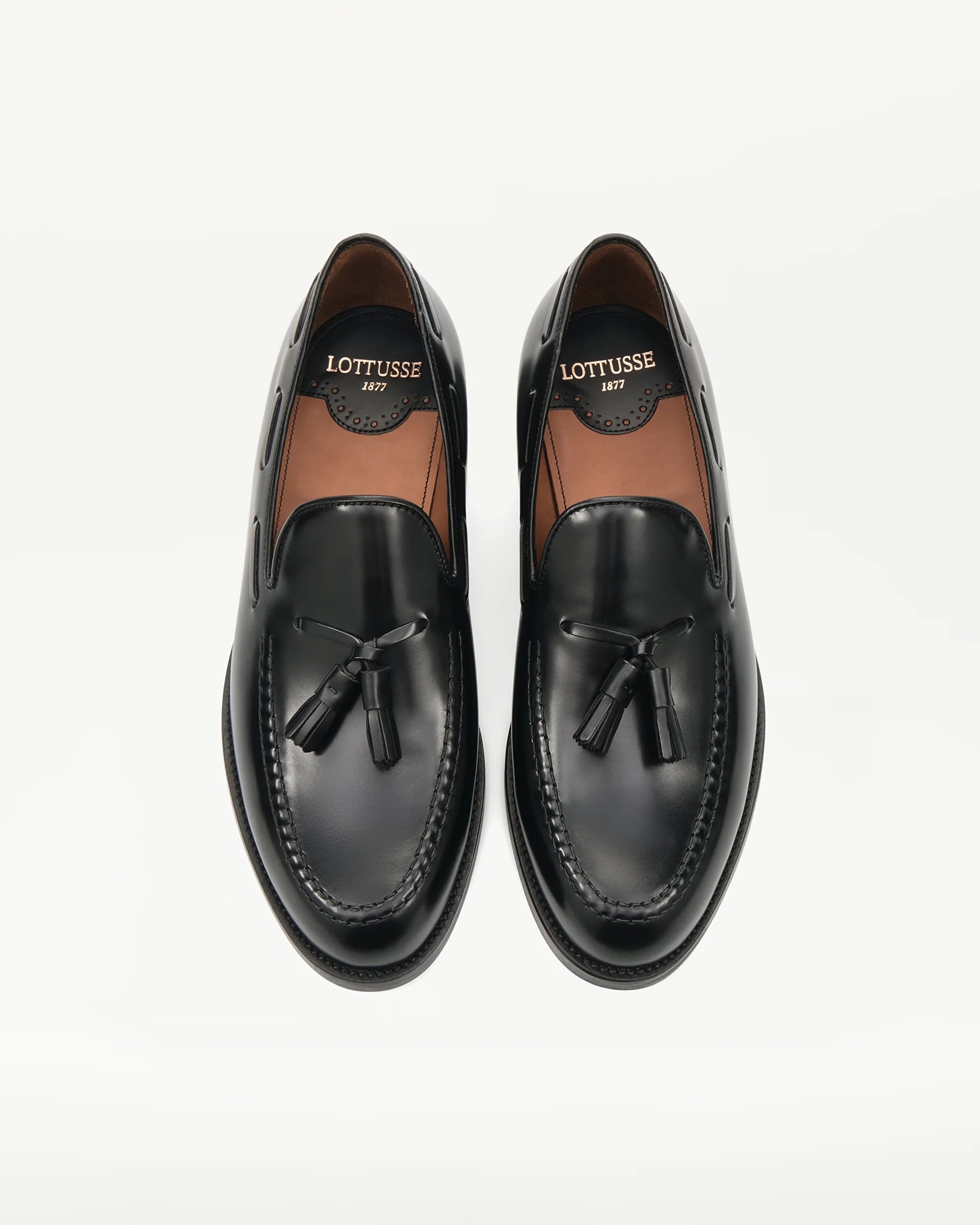 LOTTUSSE | LOAFERS | MEN'S | CLASS LEATHER TASSEL LOAFERS BLACK | BLACK