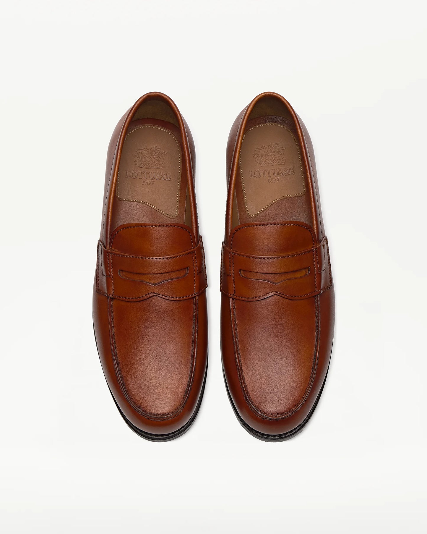 LOTTUSSE | SABATES DE VESTIR | HOME | MOCASINS DE BOVÍ ANILINA CRUST MARRÓ | MARRÓ