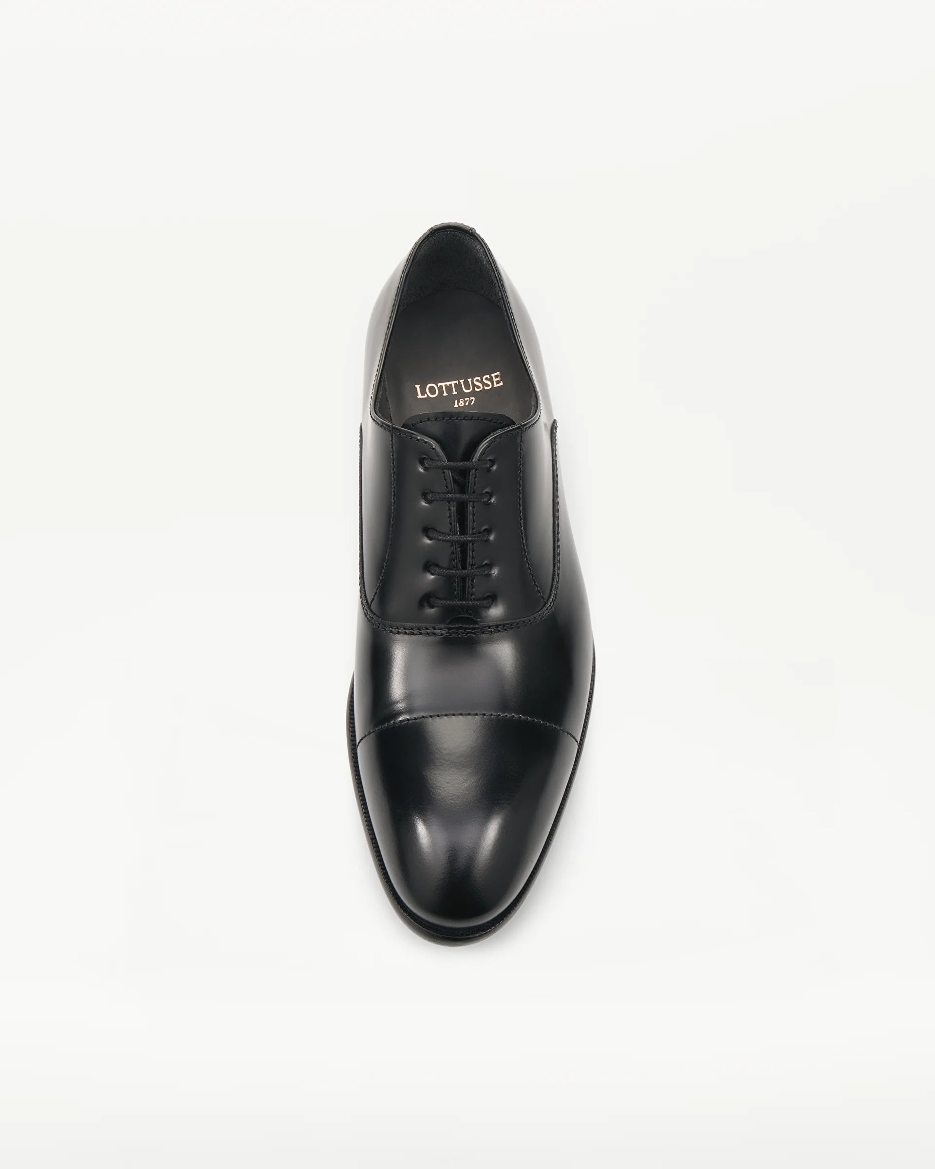 LOTTUSSE | DRESS SHOES | MEN | OXFORD STRAIGHT TOE REGENT LEATHER BLACK | BLACK