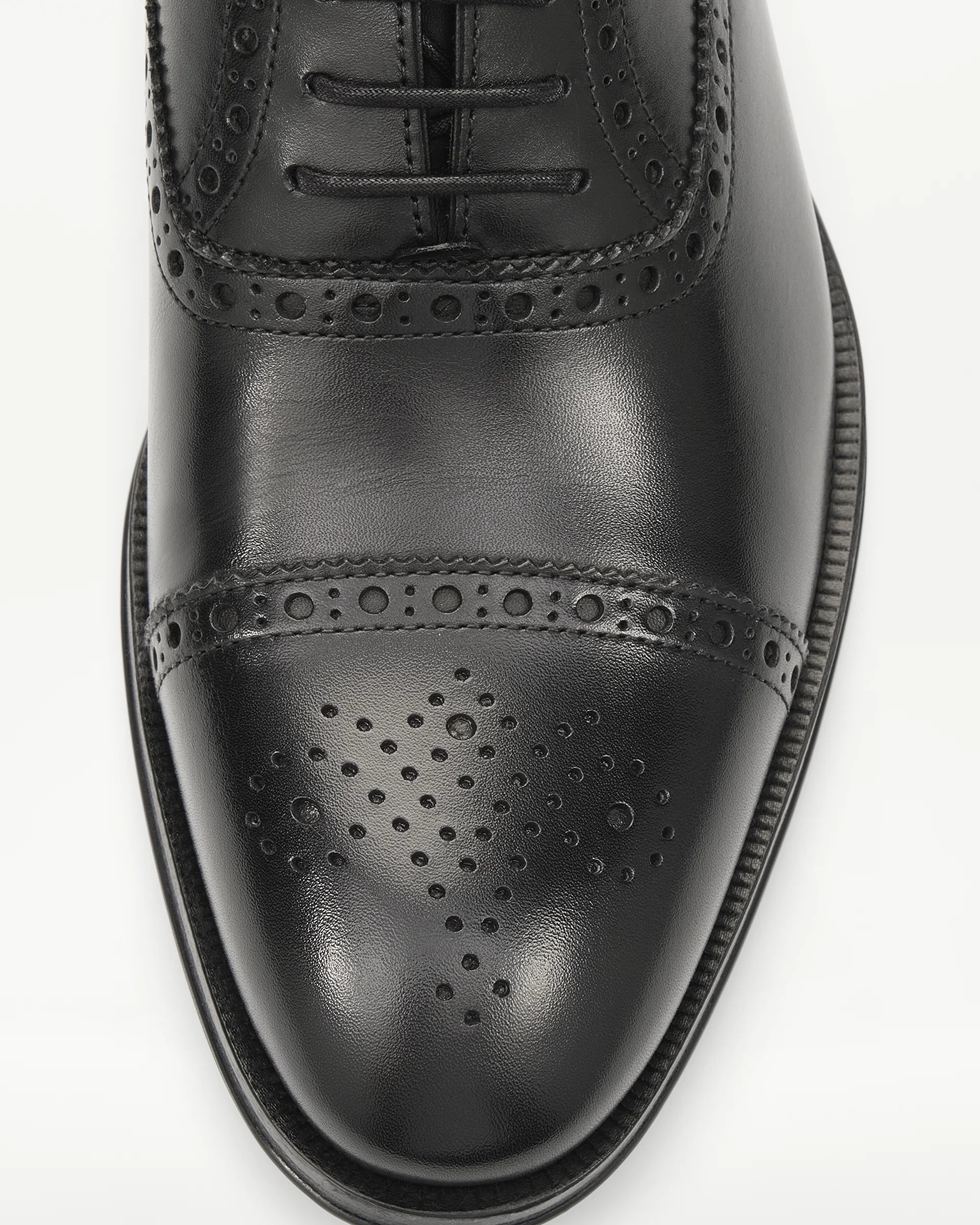 LOTTUSSE Oxford Puntera Recta Lenox PIEL Negro: أسود أحذية للرجال