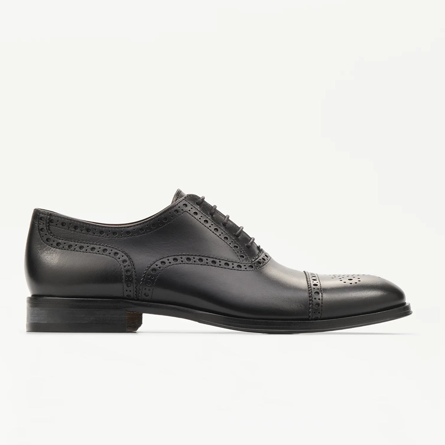 Zapato Oxford De Piel Lottusse Para Hombre - Modelo Ll06965-006, Alta Calidad