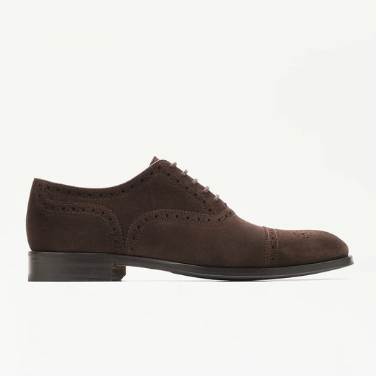 LOTTUSSE | ZAPATOS DE VESTIR | HOMBRE | OXFORD PUNTERA RECTA LENOX PIEL MOCA | MARRÓN