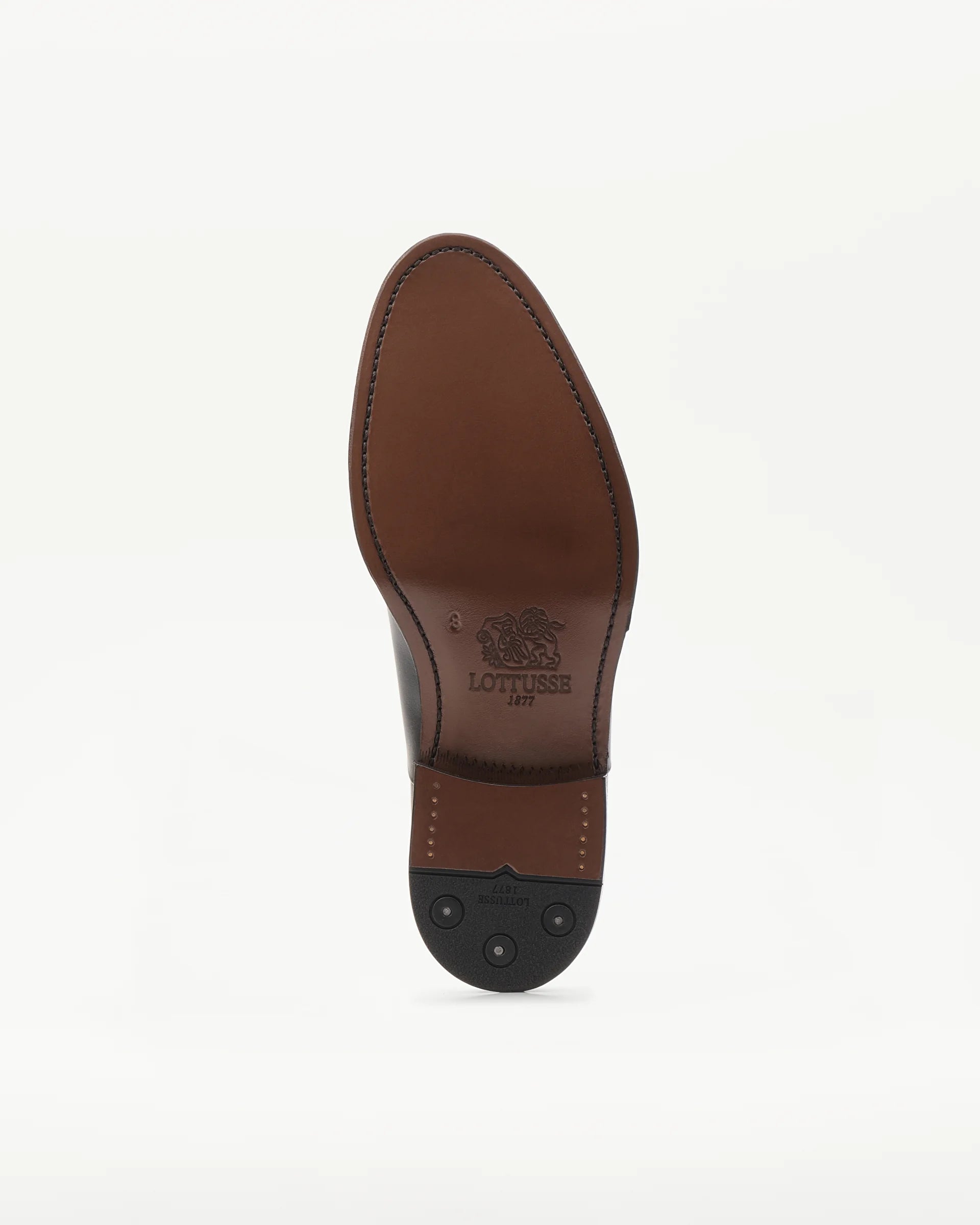 LOTTUSSE Oxford Puntera Recta Premium PIEL Negro: أسود أحذية للرجال