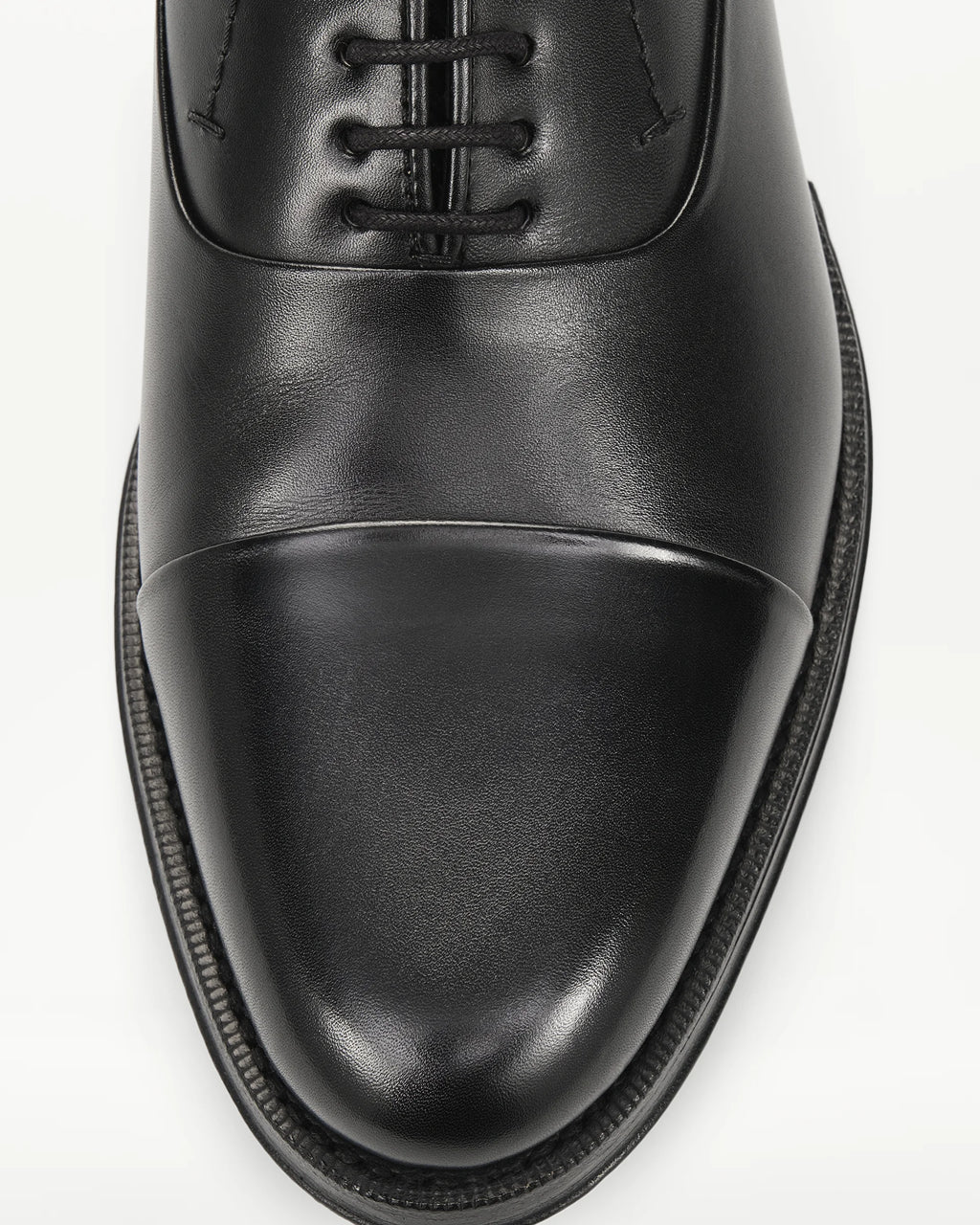 LOTTUSSE Oxford Puntera Recta Premium PIEL Negro: أسود أحذية للرجال