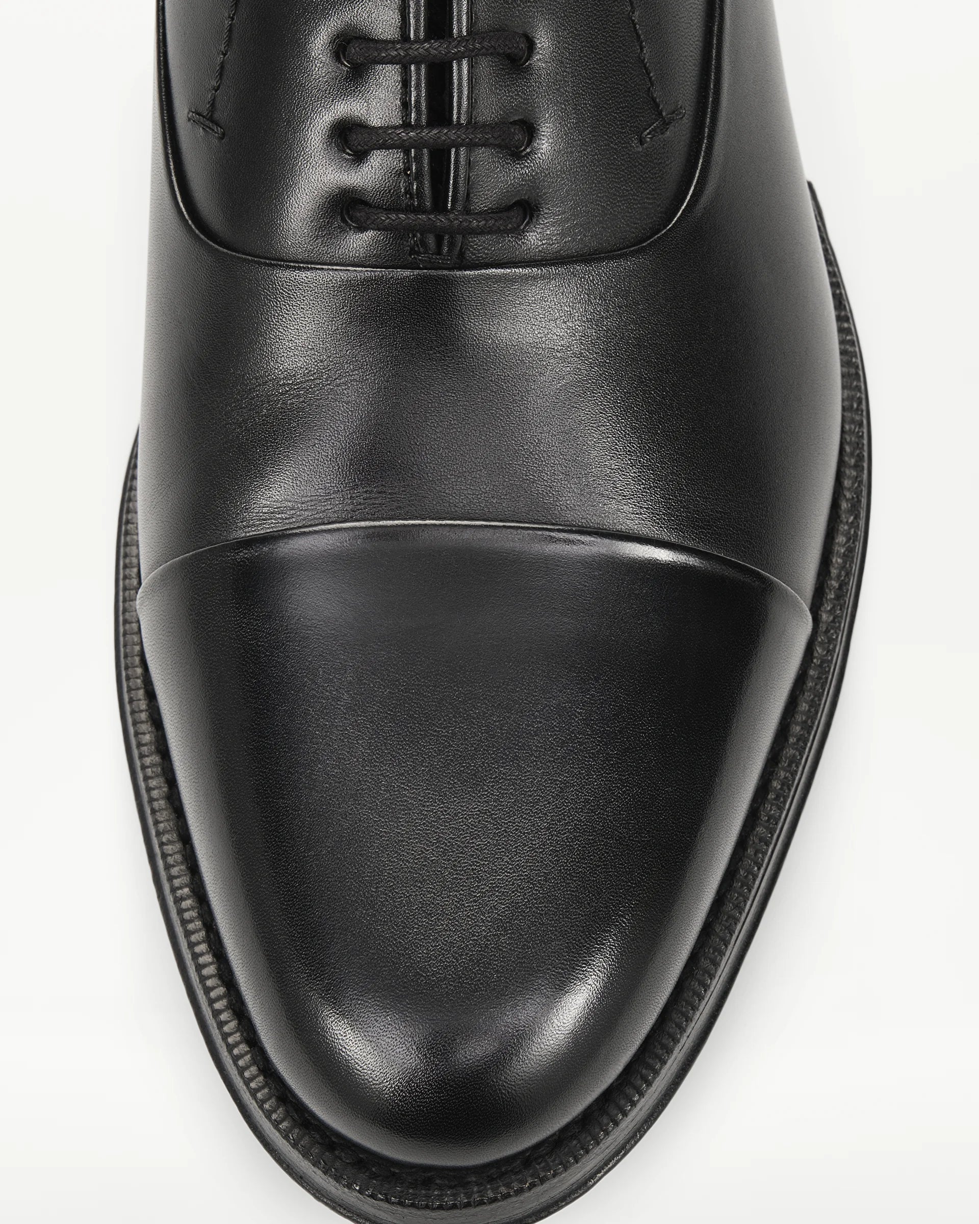 LOTTUSSE Oxford Puntera Recta Premium PIEL Negro: أسود أحذية للرجال