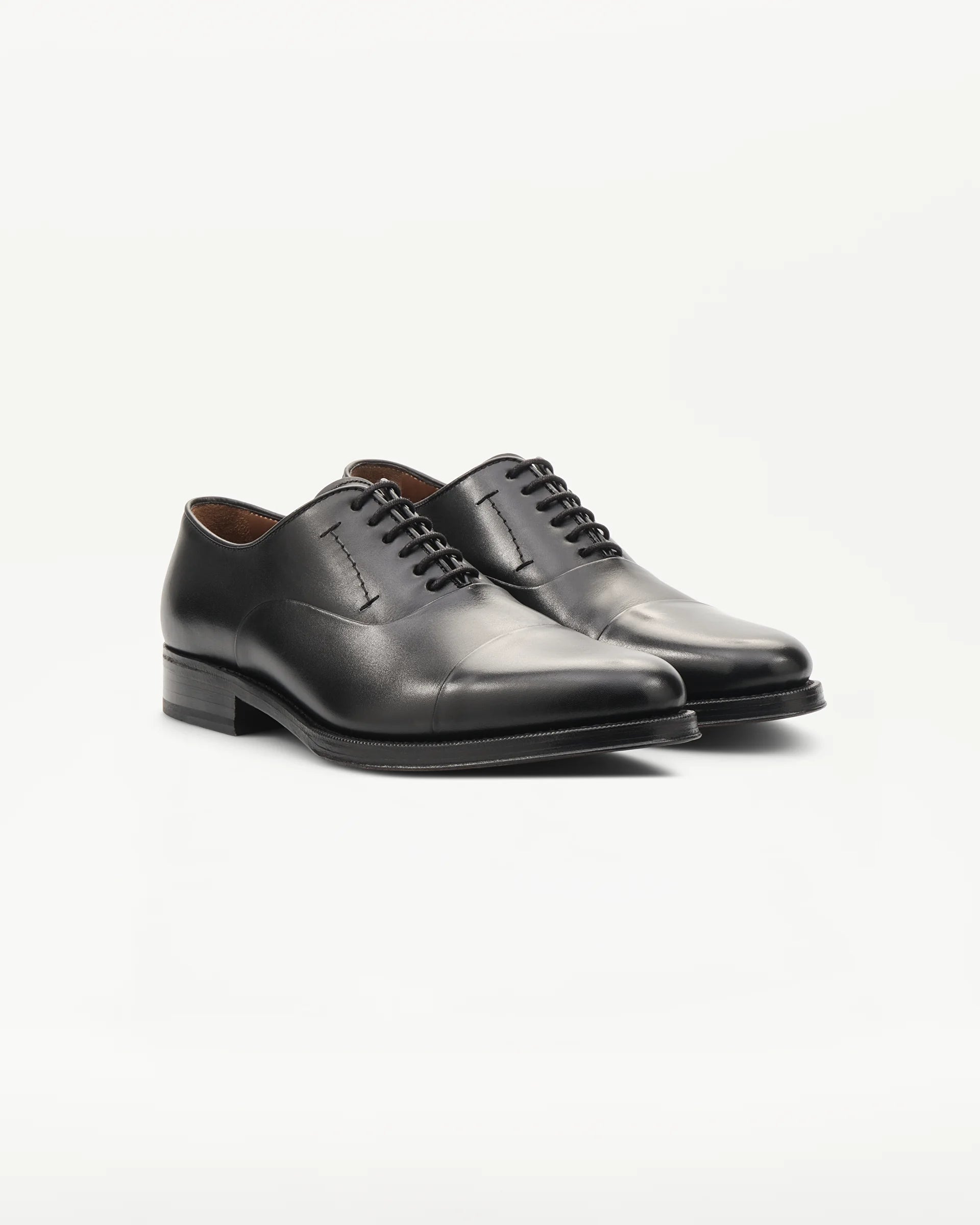 LOTTUSSE Oxford Puntera Recta Premium PIEL Negro: أسود أحذية للرجال