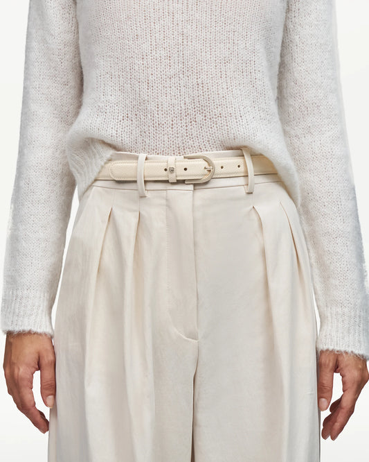 LOTTUSSE | CINTURONES | MUJER | CINTURÓN GANTE PIEL BLANCO ROTO | BLANCO