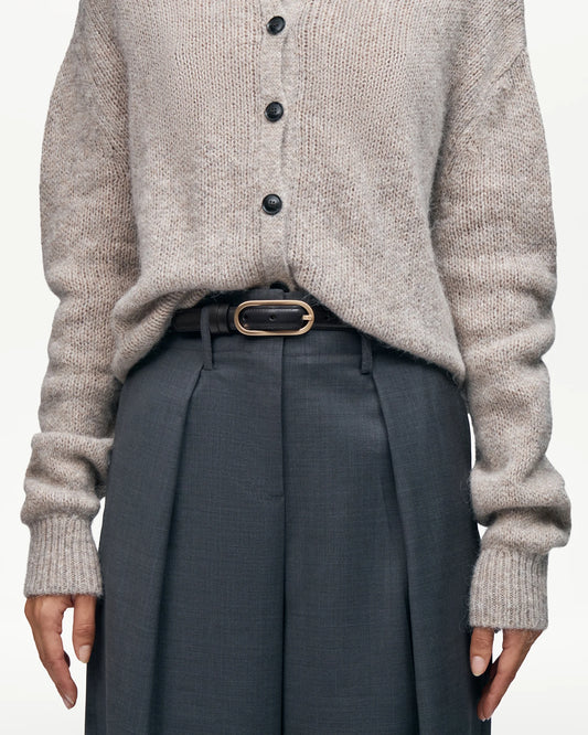 LOTTUSSE | CINTURONES | MUJER | CINTURÓN DE BECERRO CRUST ANILINA AZUL MARINO | AZUL MARINO