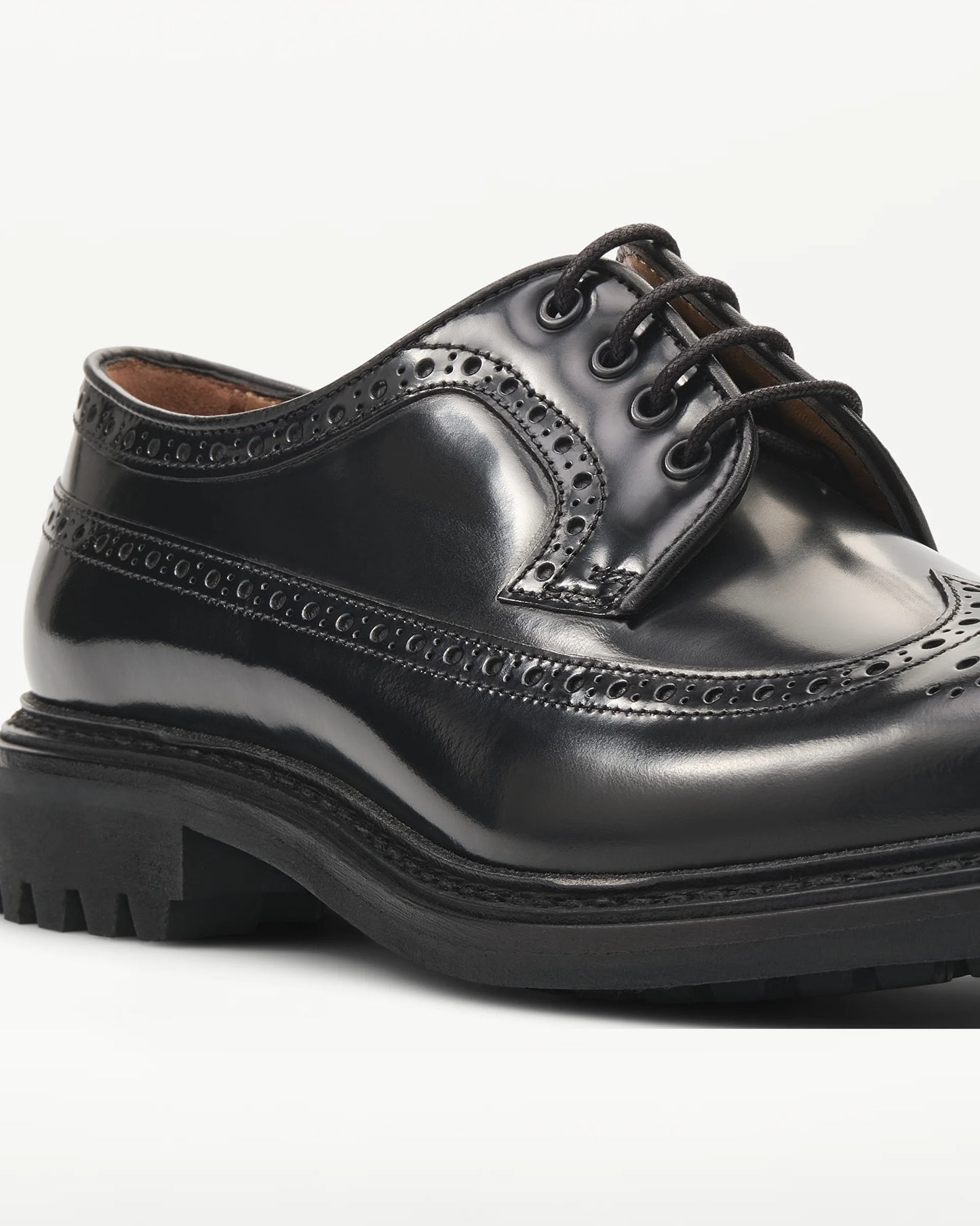 LOTTUSSE | ZAPATOS DERBY | MUJER | DERBY PALA VEGA TRAPADO WALTON PIEL NEGRO | NEGRO