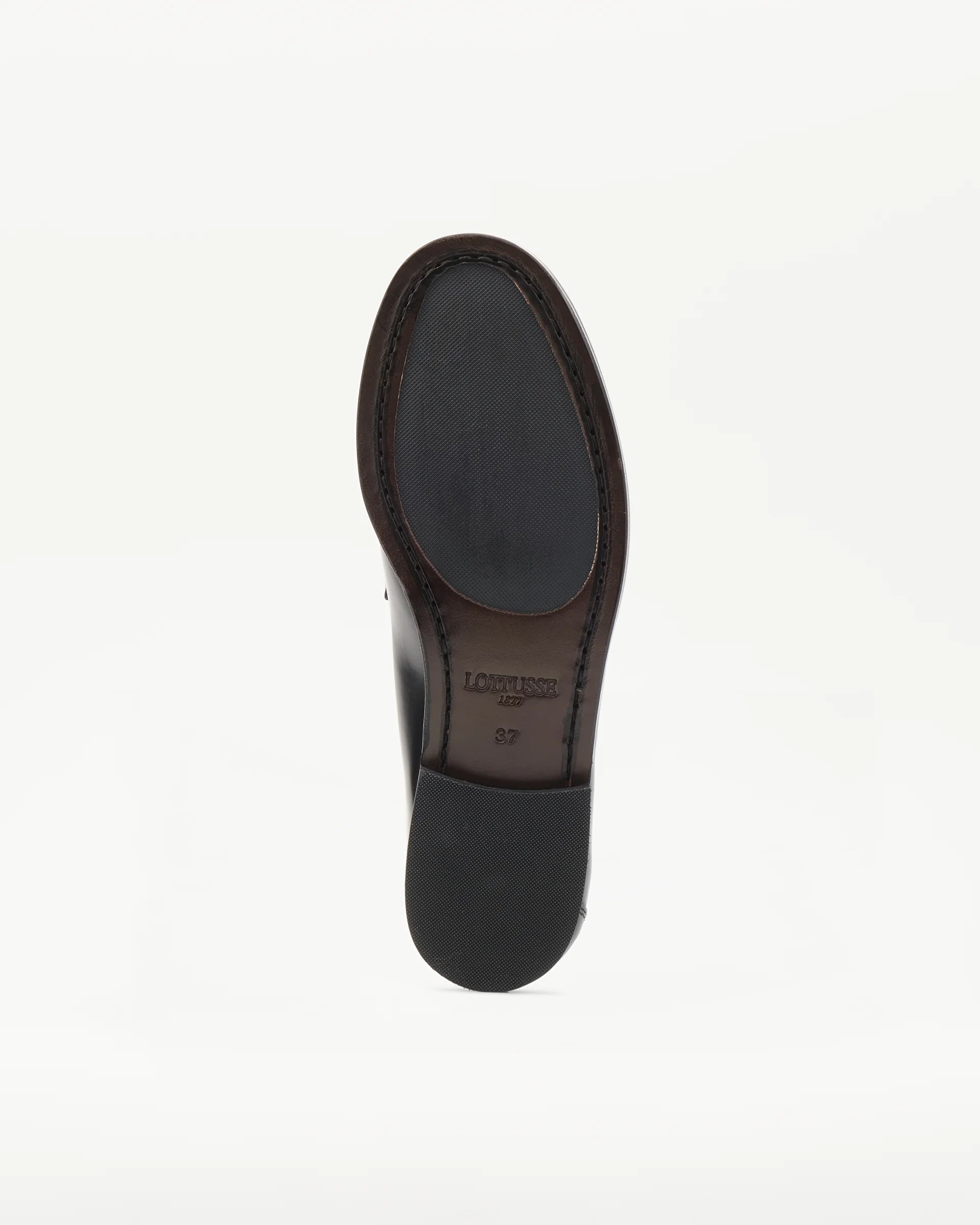 LOTTUSSE | MOCASINES | MUJER | MOCASÍN BANDA CHRIS PIEL NEGRO | NEGRO