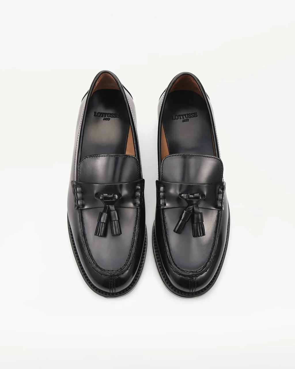 LOTTUSSE | LOAFERS | WOMEN'S | POLISHED BLACK LOAFERS | BLACK