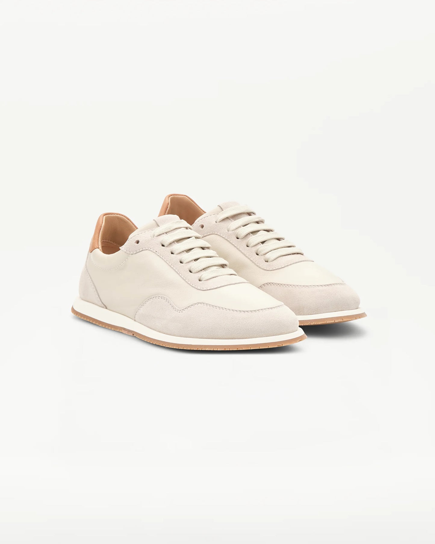 LOTTUSSE | SNEAKERS DE VESTIR | MUJER | SNEAKERS CORDONES MANCOR PIEL DE CORDERO BLANCO | BLANCO