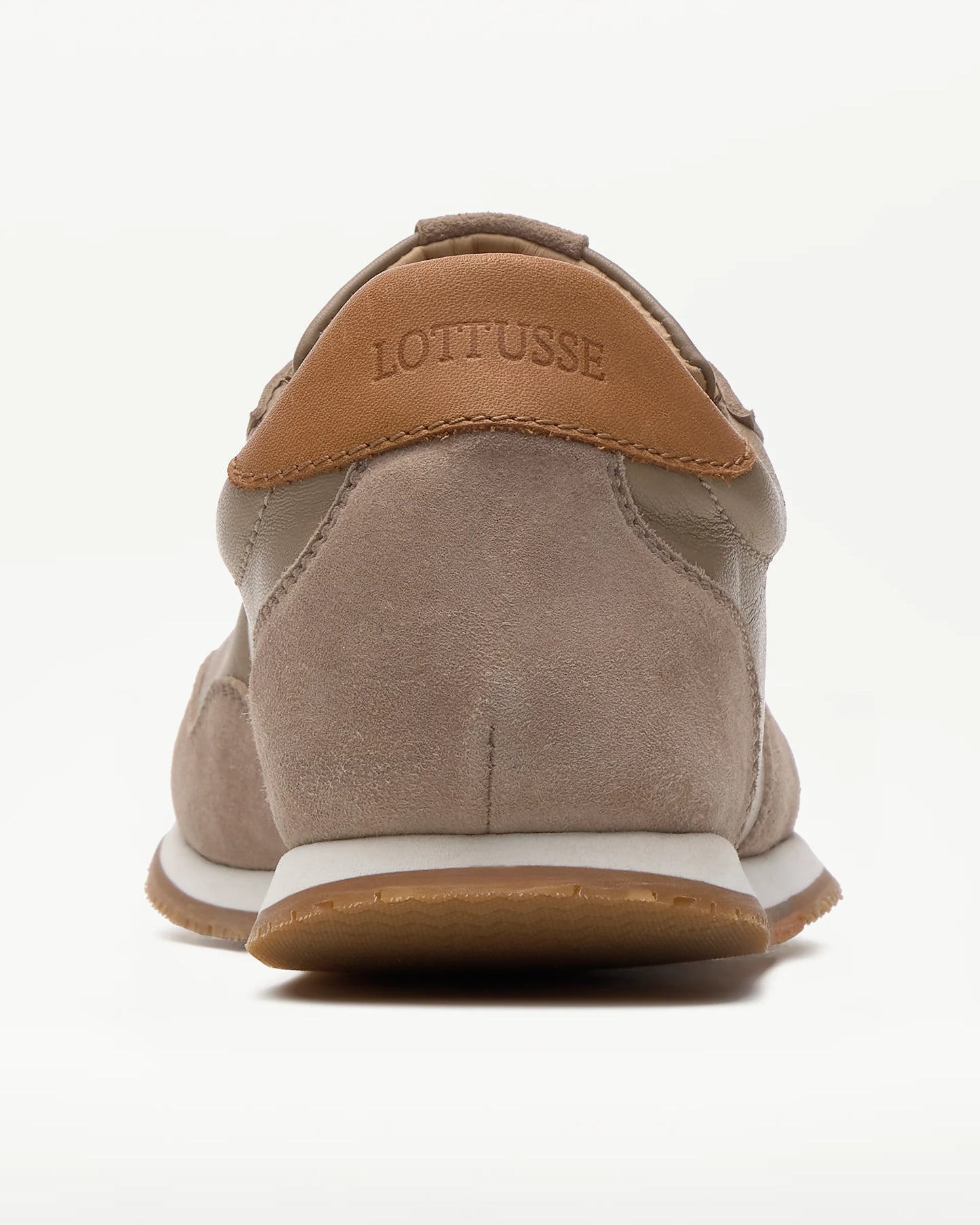 LOTTUSSE | SNEAKERS DE VESTIR | MUJER | SNEAKERS CORDONES MANCOR PIEL DE CORDERO TOPO | MARRÓN