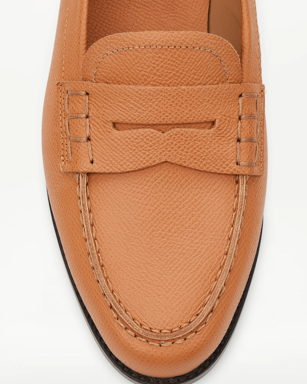LOTTUSSE Mocasín Banda Liberty PIEL Estampado Safiano Marrón: brun loafers til kvinder