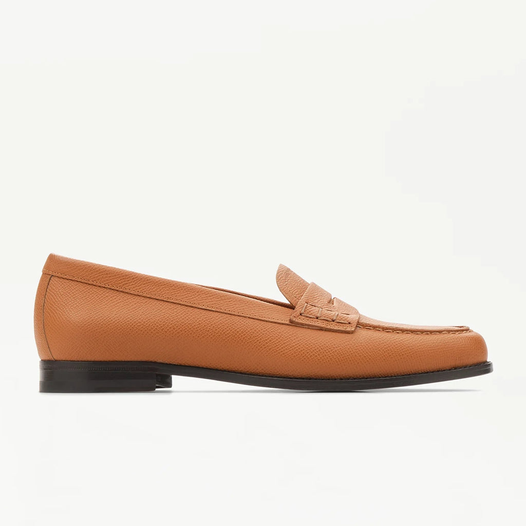 LOTTUSSE Mocasín Banda Liberty PIEL Estampado Safiano Marrón: brun loafers til kvinder