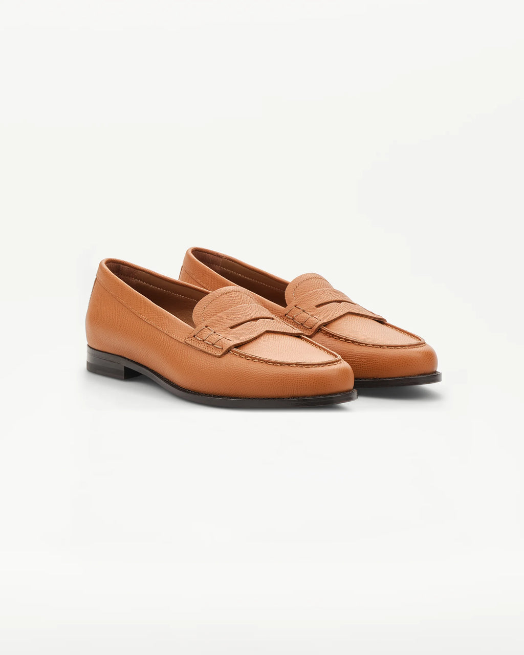 LOTTUSSE Mocasín Banda Liberty PIEL Estampado Safiano Marrón: brun loafers til kvinder