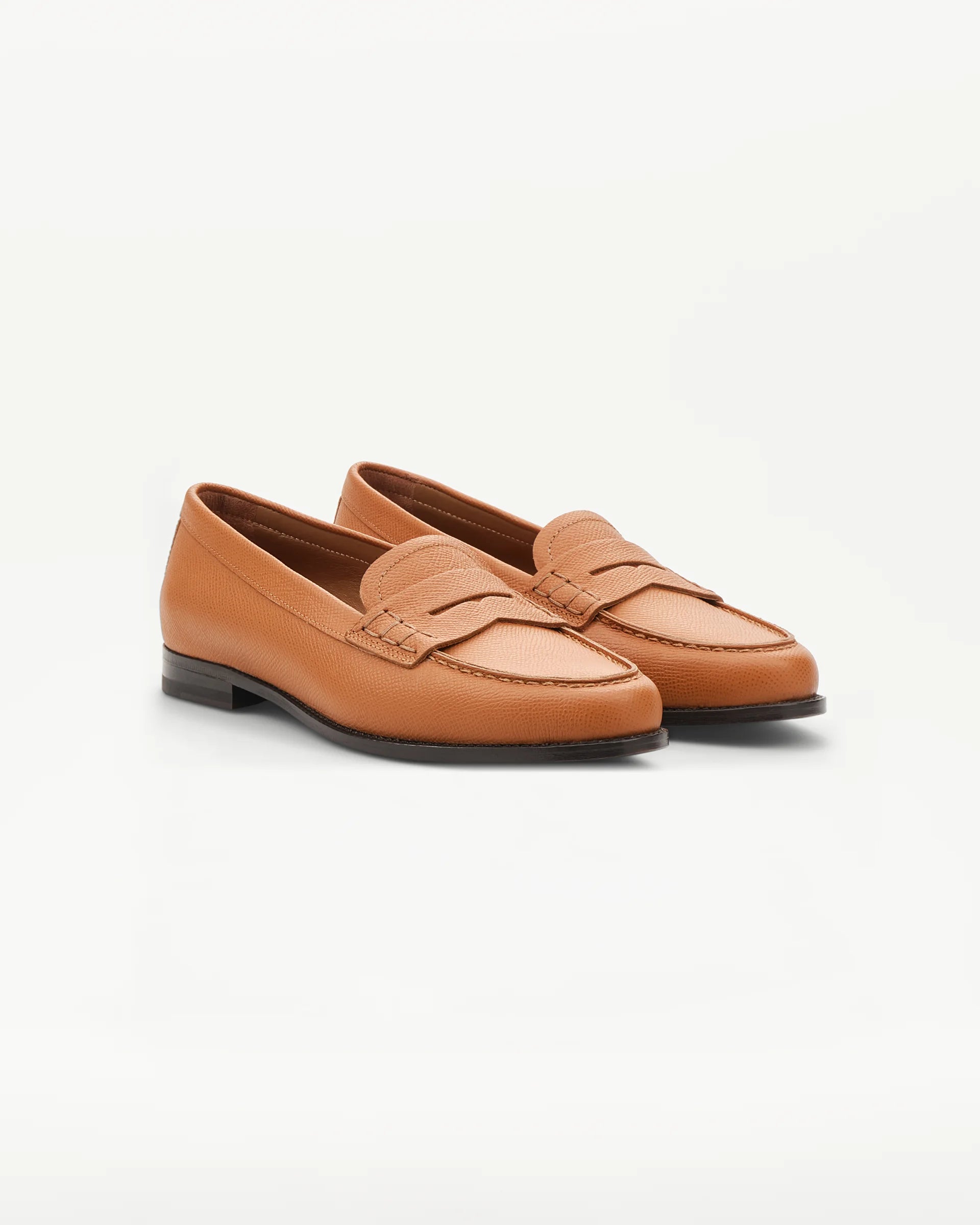 LOTTUSSE Mocasín Banda Liberty PIEL Estampado Safiano Marrón: brun loafers til kvinder