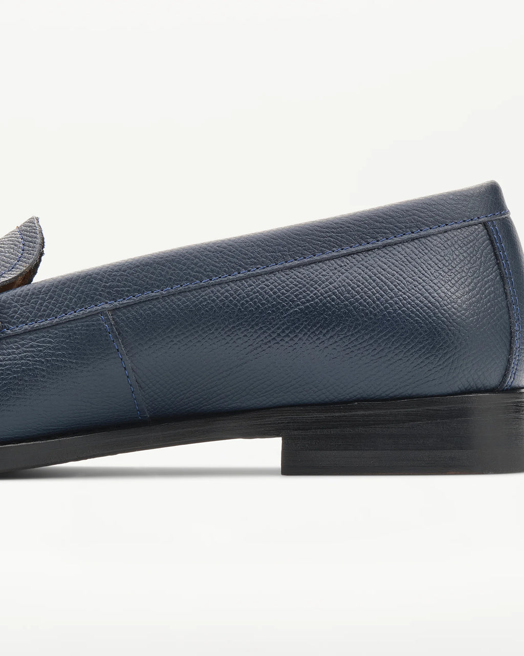 LOTTUSSE Mocasín Banda Liberty PIEL Estampado Safiano AZUL Marino: أزرق لوفر للنساء