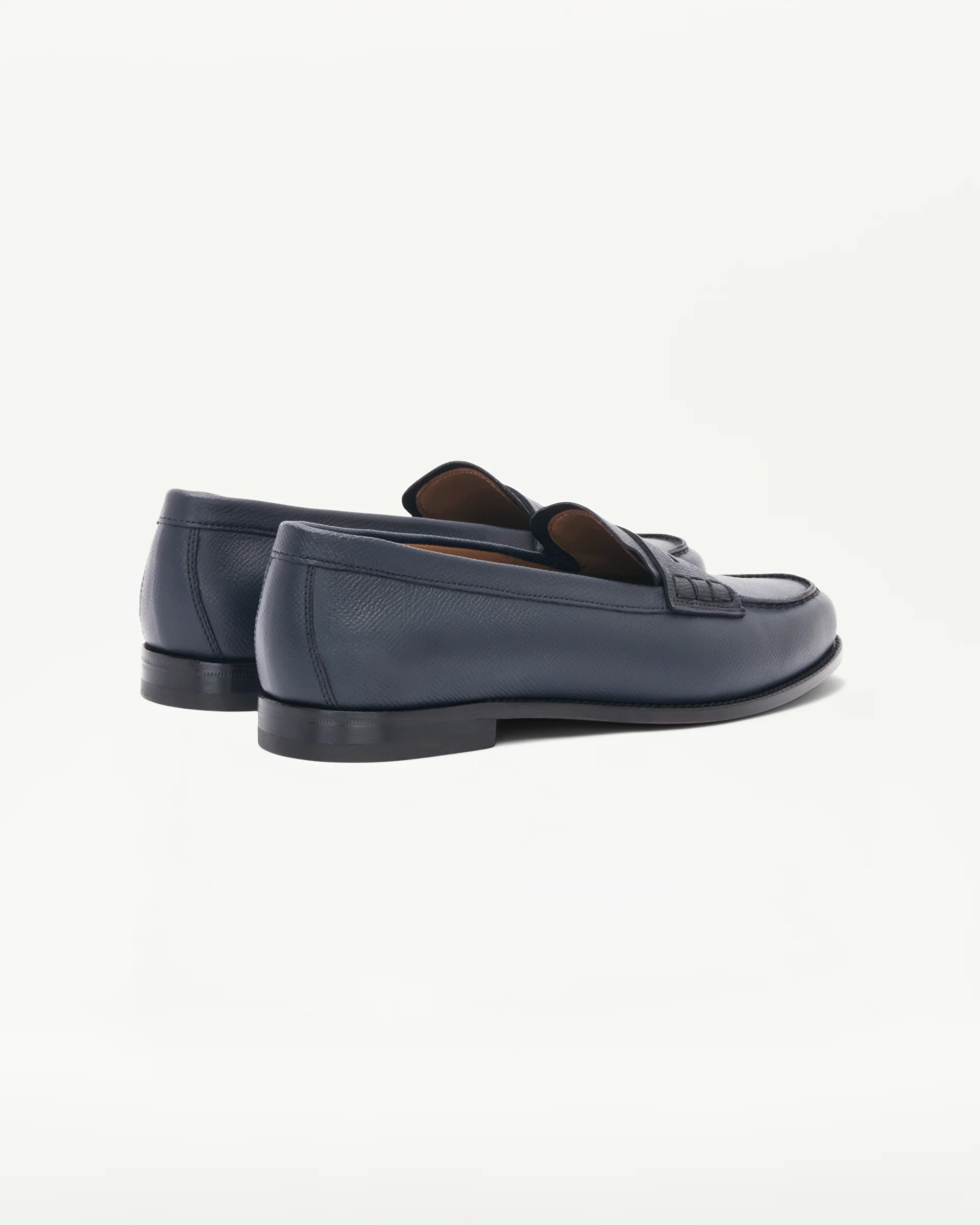 LOTTUSSE Mocasín Banda Liberty PIEL Estampado Safiano AZUL Marino: أزرق لوفر للنساء