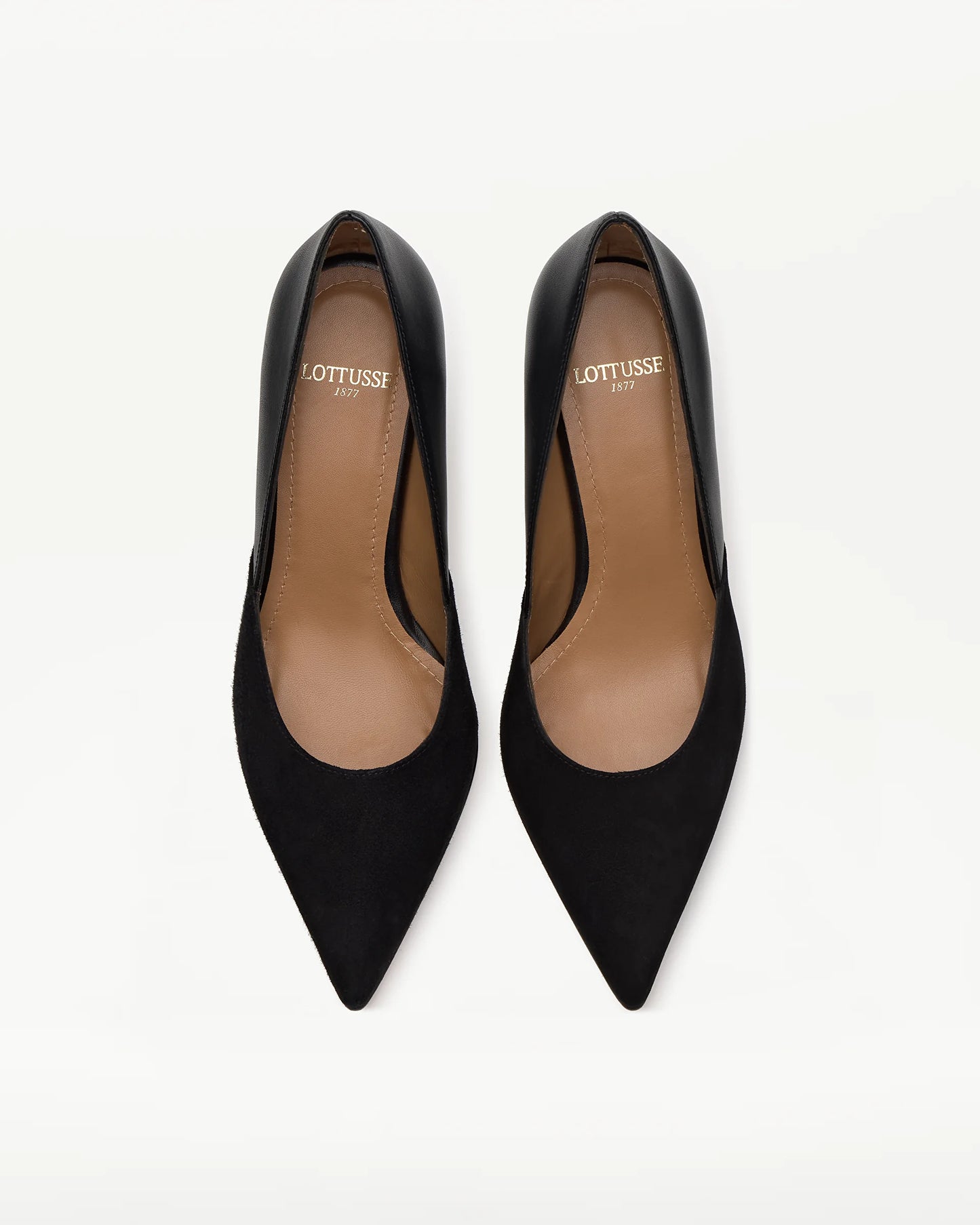 LOTTUSSE | ZAPATOS DE SALON| MUJER | SALONES PUNTA FINA CARLA PIEL NEGRO | NEGRO