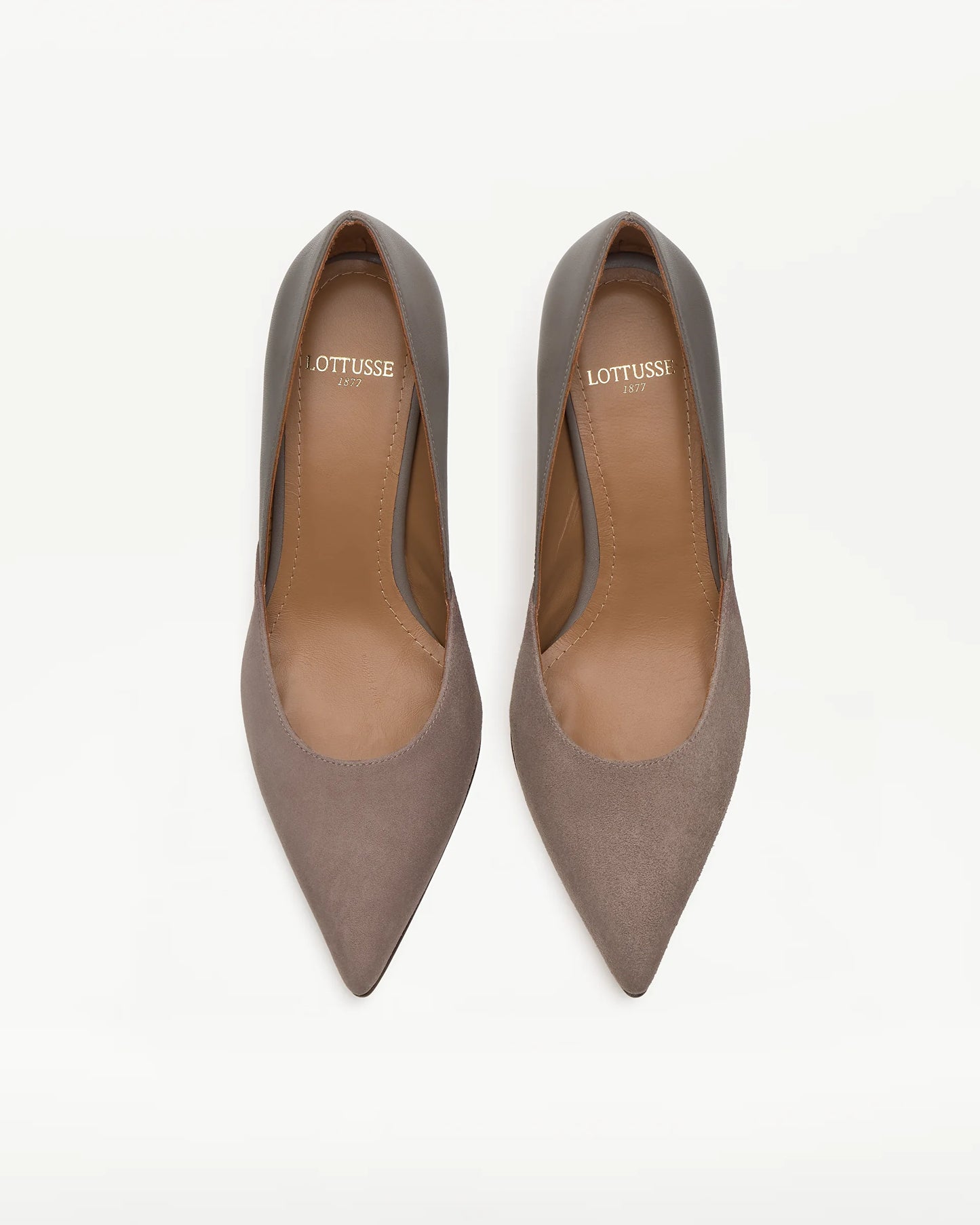 LOTTUSSE | ZAPATOS DE SALON | MUJER | SALONES PUNTA FINA CARLA PIEL DE CORDERO TOPO TOPO | MARRÓN