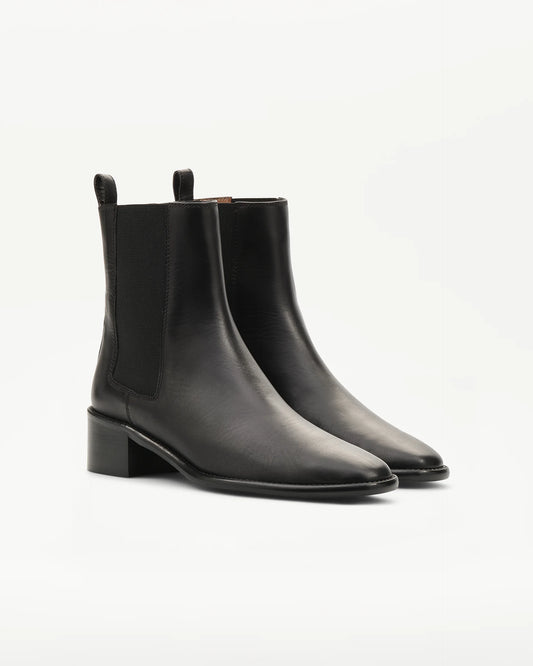 LOTTUSSE | BOTINES | MUJER | BOTINES ELÁSTICOS DEIA PIEL NEGRO | NEGRO