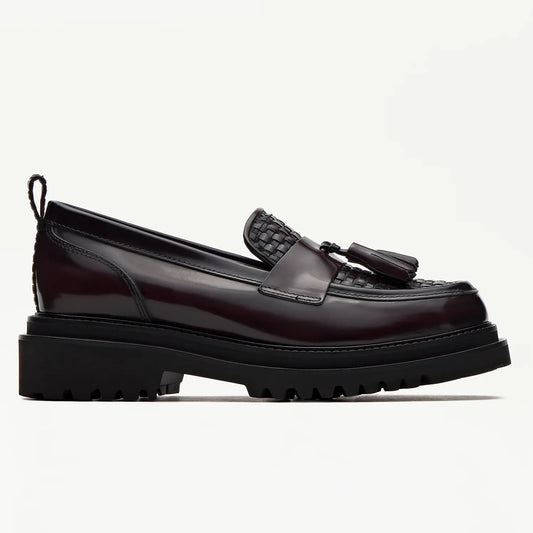 LOTTUSSE | MOCASINES | MUJER | MOCASÍN BORLAS COVENT PIEL DE VACUNO BURDEOS BURDEOS | BURDEOS