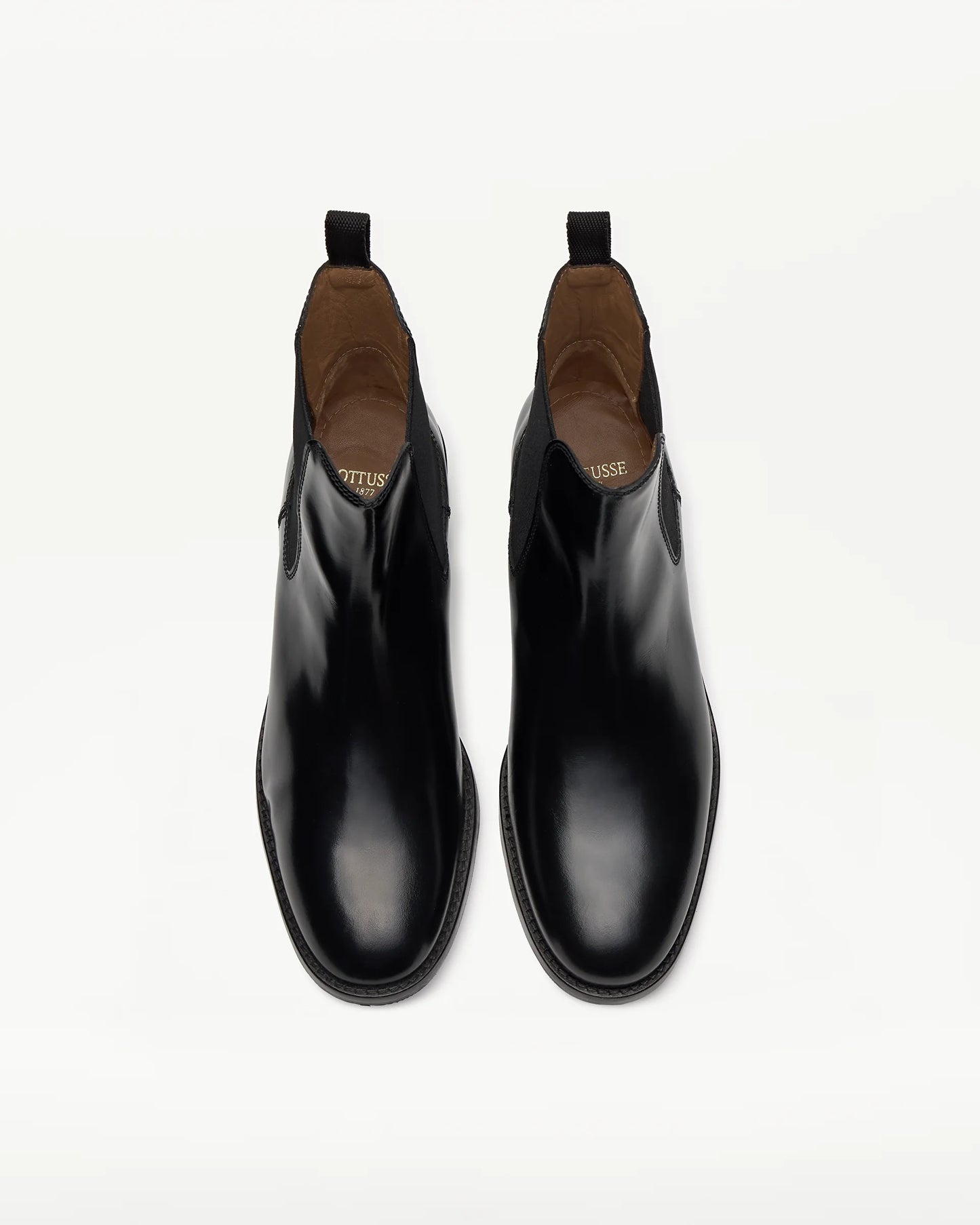 LOTTUSSE | BOTINES | MUJER | BOTINES ELÁSTICOS PINA PIEL NEGRO | NEGRO