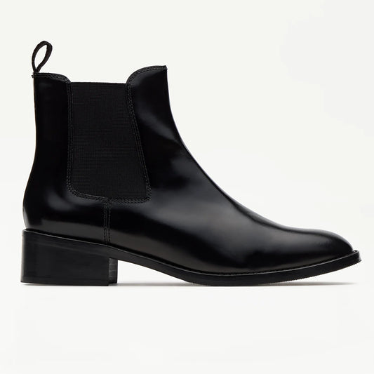 LOTTUSSE | BOTINES | MUJER | BOTINES ELÁSTICOS PINA PIEL NEGRO | NEGRO