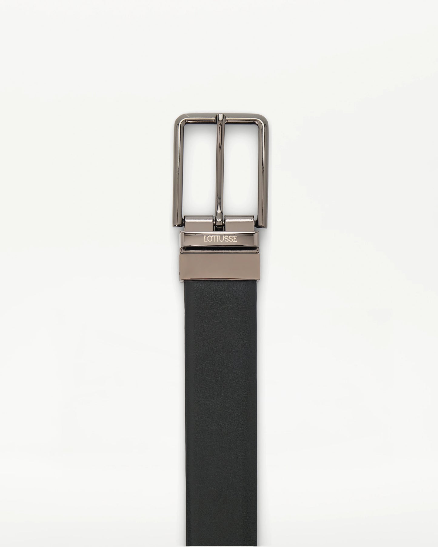 LOTTUSSE | CINTURONES | HOMBRE | CINTURÓN REVERSIBLE PIEL NEGRO | NEGRO