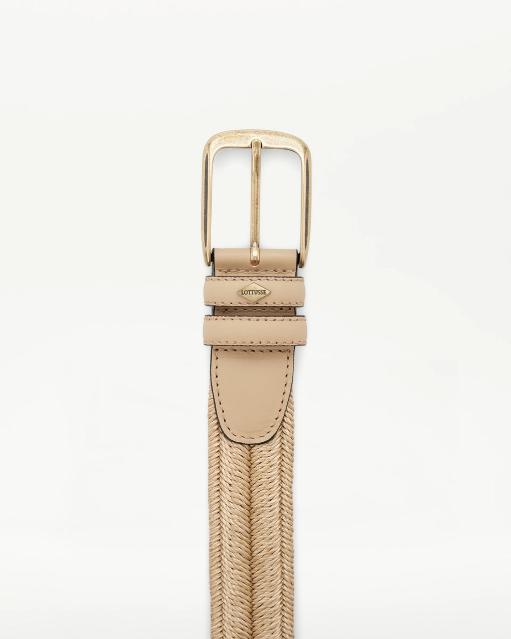 LOTTUSSE | CINTURONS | HOME | CINTURÓ TRENAT NATURAL BEIGE | BEIGE