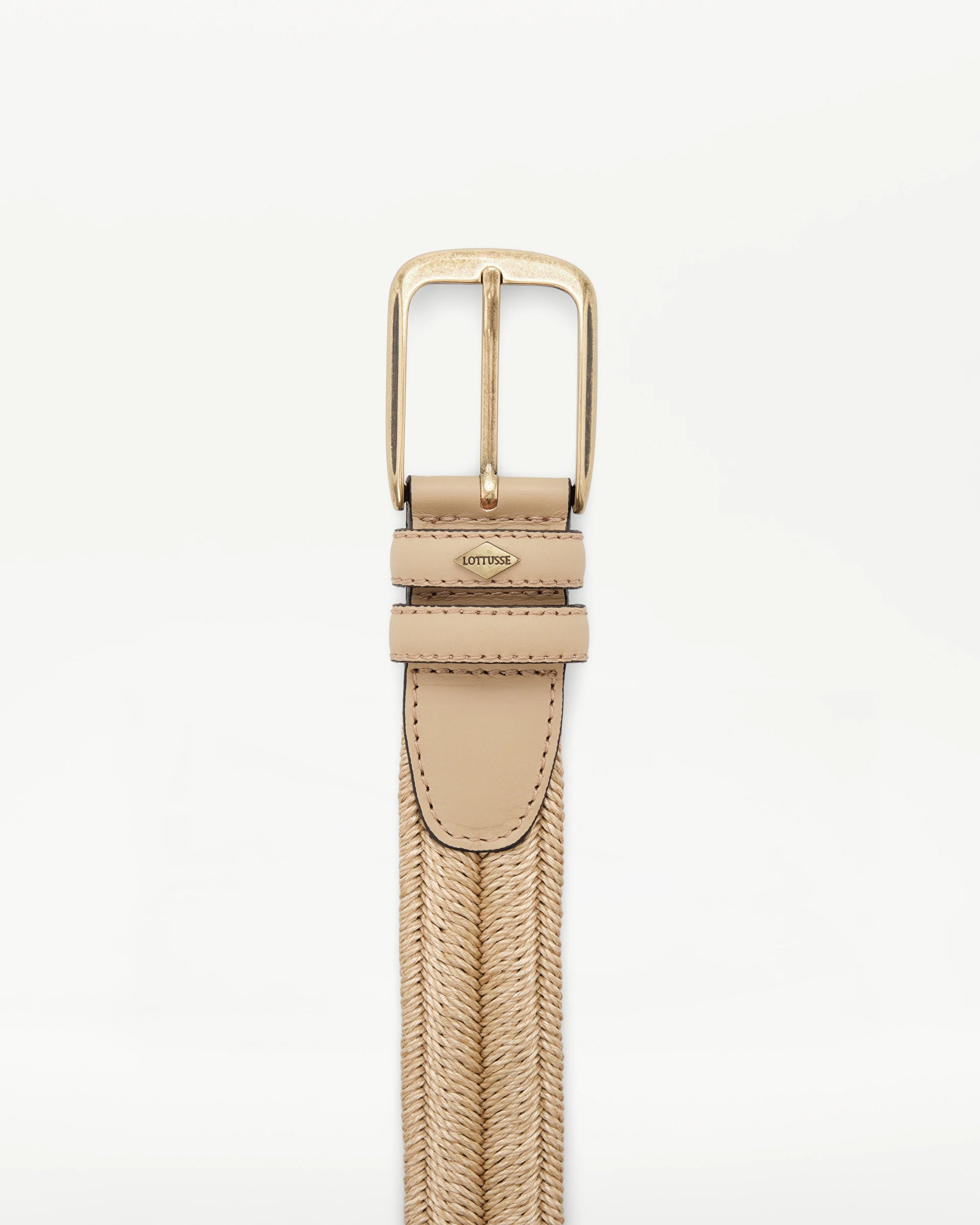 LOTTUSSE | CINTURONS | HOME | CINTURÓ TRENAT NATURAL BEIGE | BEIGE