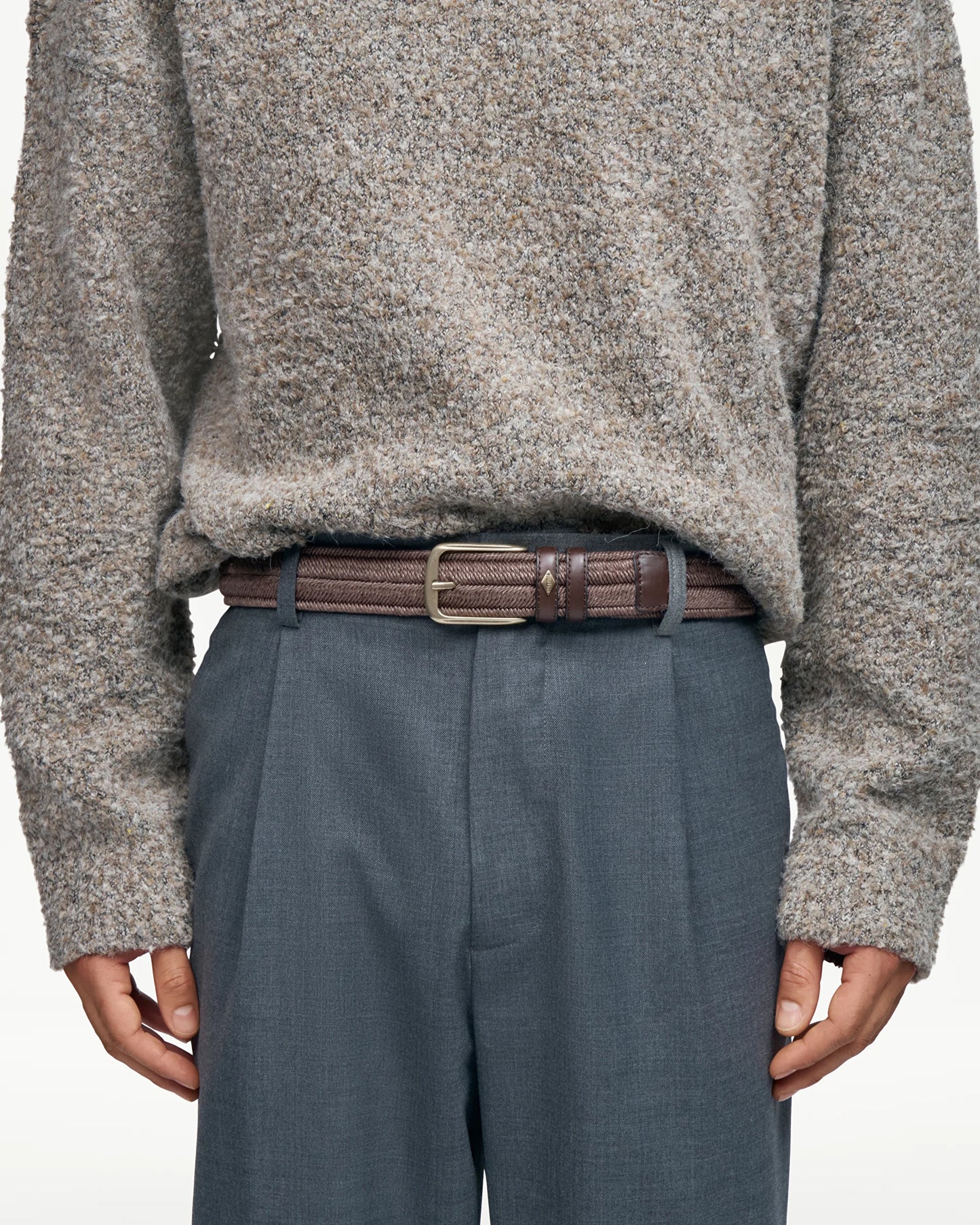 LOTTUSSE | CINTURONES | HOMBRE | CINTURÓN NASTRO POLIÉSTER MOCA | MARRÓN