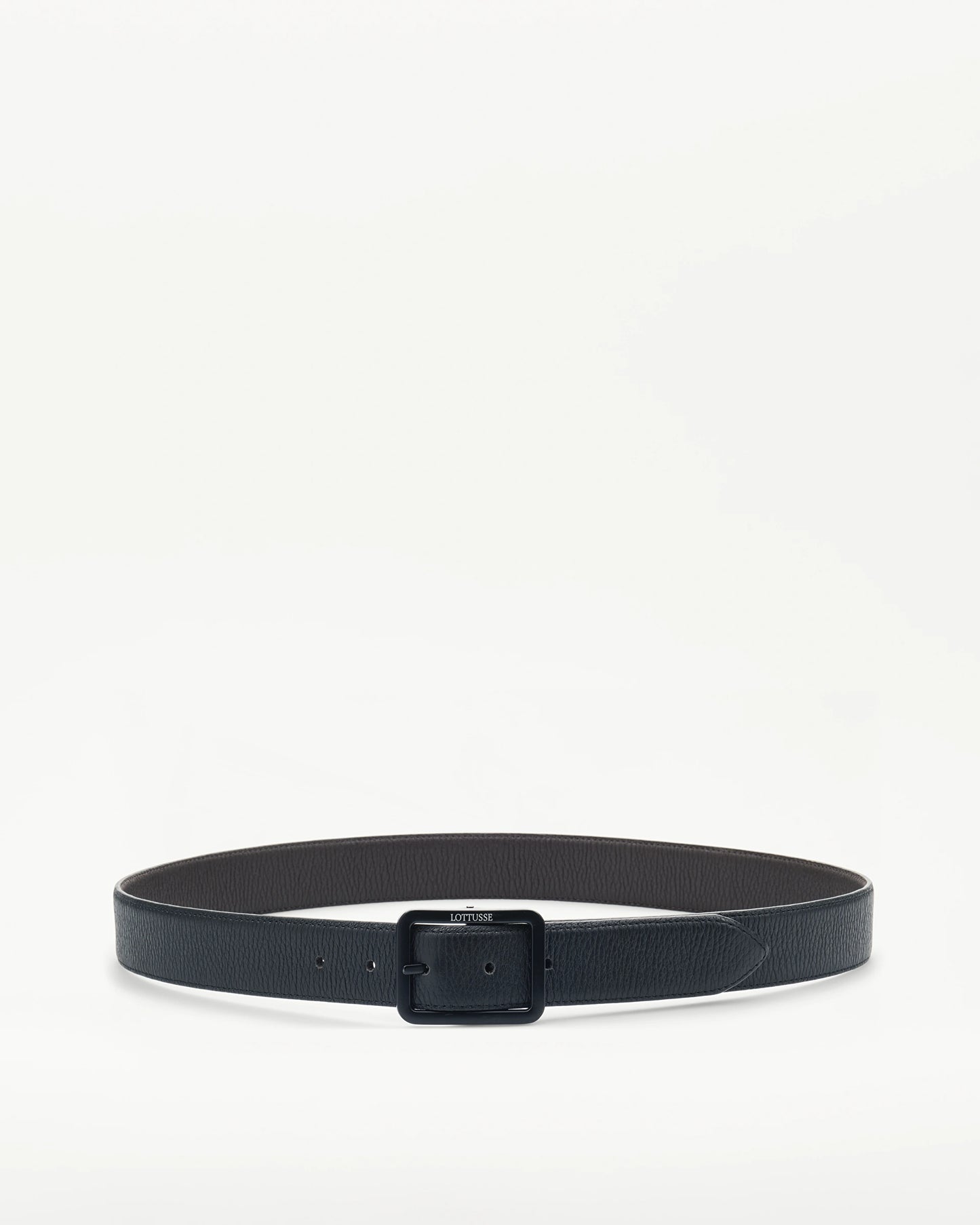 LOTTUSSE | CINTURONES | HOMBRE | CINTURÓN DE PIEL DE BECERRO AZUL MARINO/NEGRO MOCA | MARRÓN