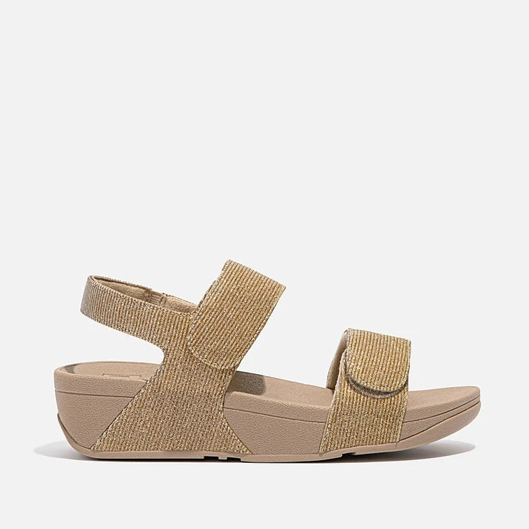 FITFLOP | SANDALIAS MUJER | LULU SHIMMERLUX TOE POST SANDALS LATTE | BEIGE