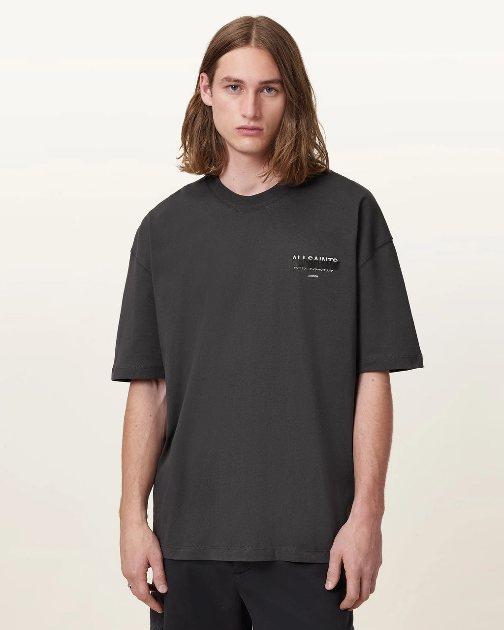 ALL SAINTS | CAMISETAS | HOMBRE | REDACT SS CREW WASHED BLACK | NEGRO