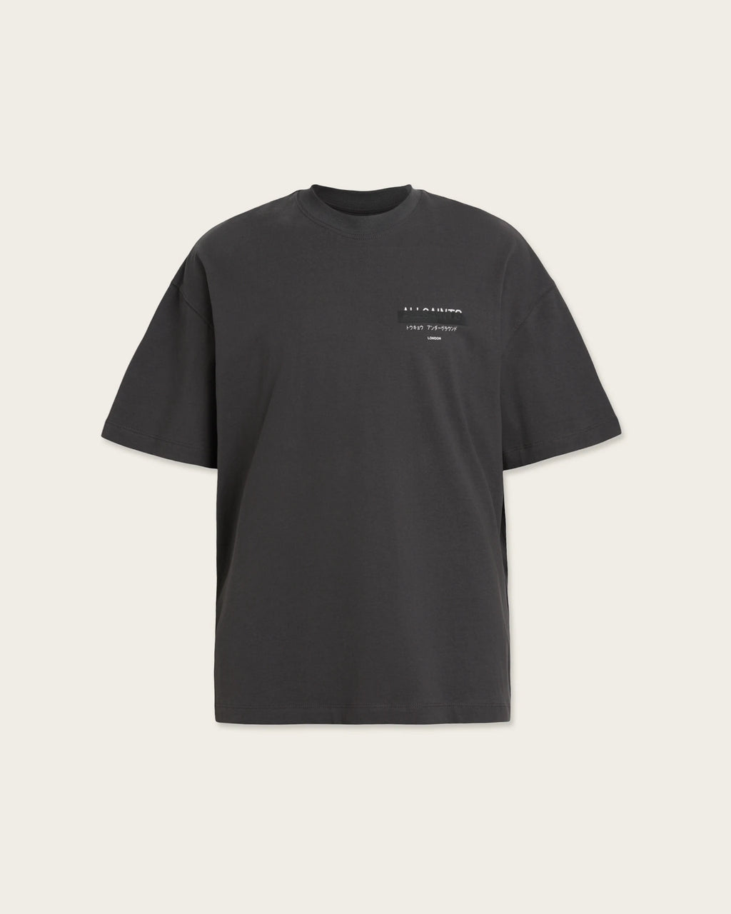 ALL SAINTS | CAMISETAS | HOMBRE | REDACT SS CREW WASHED BLACK | NEGRO