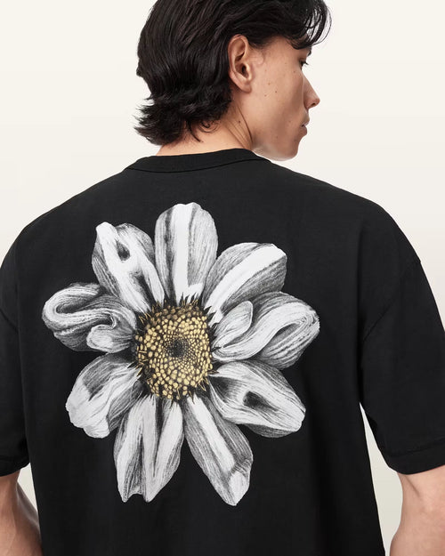 ALL SAINTS Petals SS CREW Washed Black: ブラック Tシャツ メンズ
