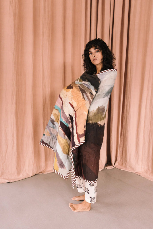MAITANE BILBAO | CHAL ALCOCHADO | MUJER | PLAID ITXINA | MULTICOLOR