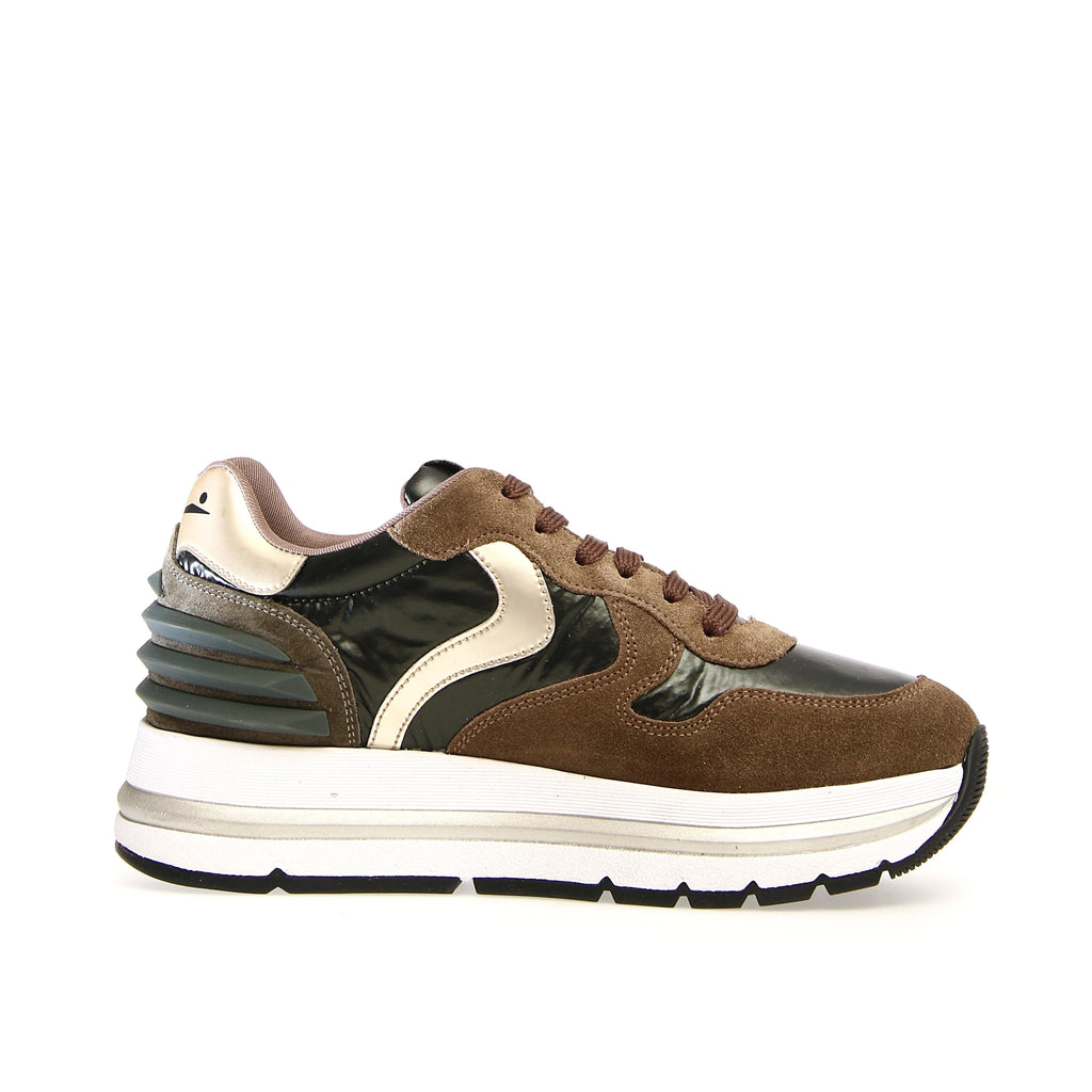 VOILE BLANCHE | SNEAKERS | MUJER | MARAN POWER SUEDE/PADDED DARK GREEN | VERDE