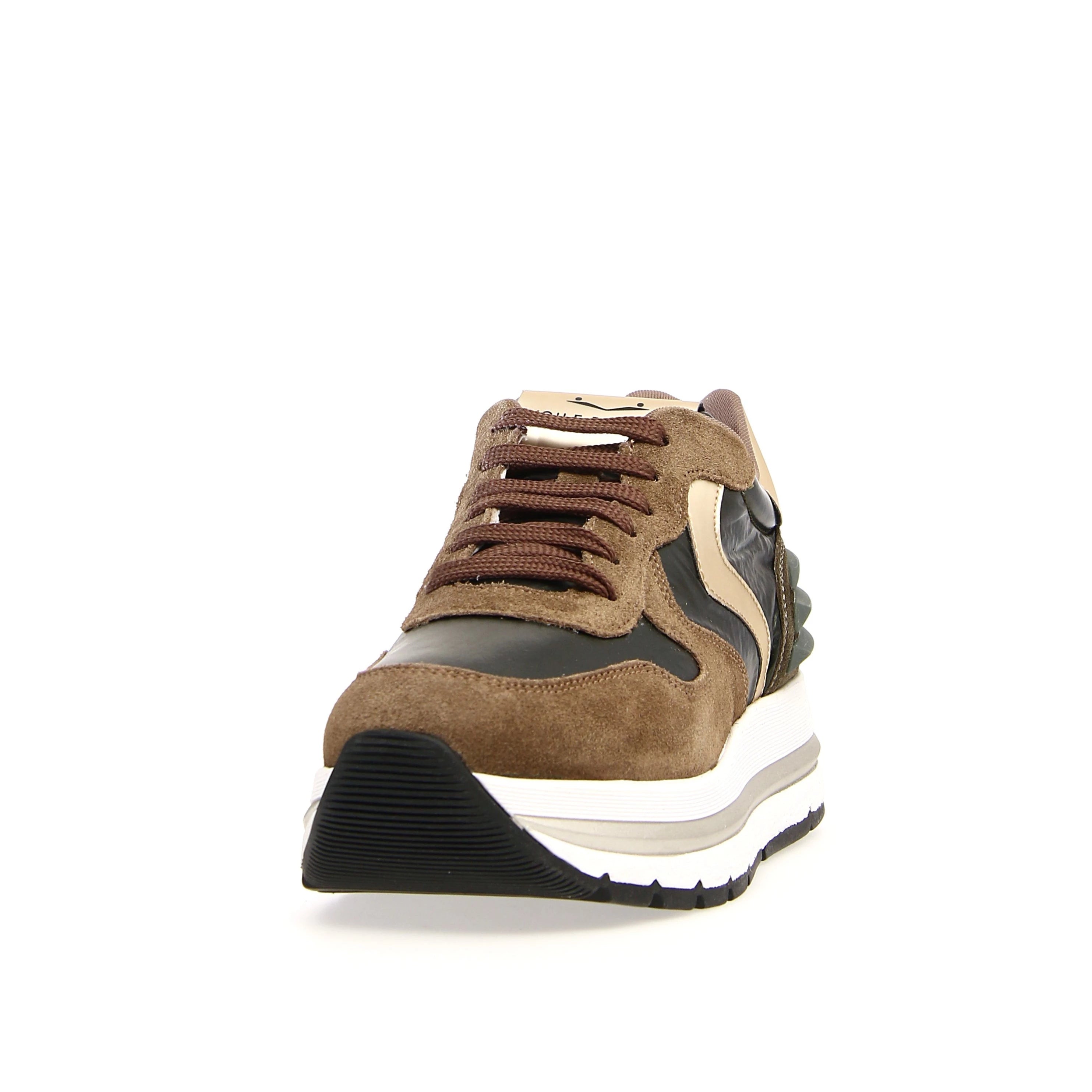 VOILE BLANCHE | DAMES SNEAKERS | MARAN POWER SUEDE/PADDED DONKERGROEN | GROEN