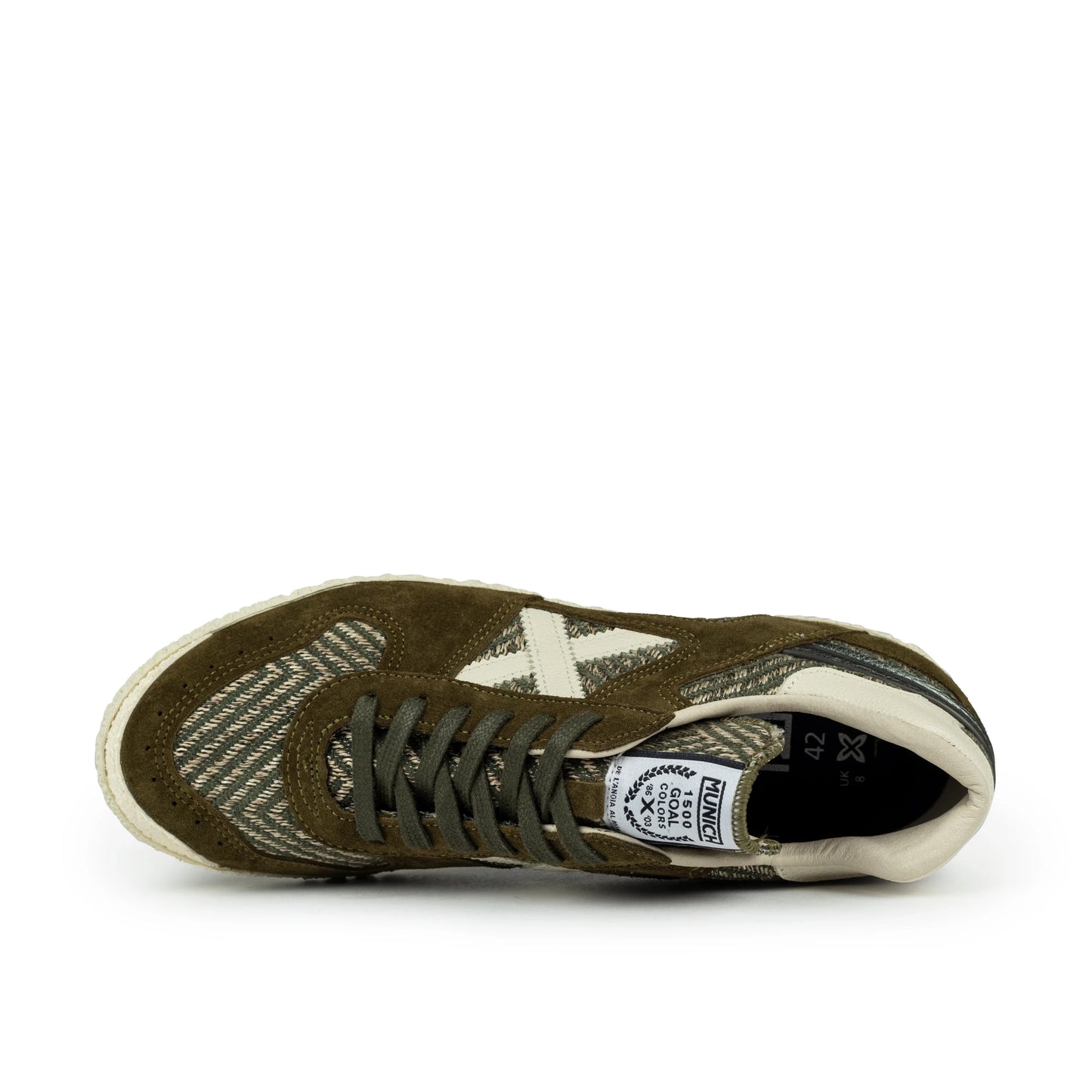 Sneakers de la marca munich unisex modelo goal 1602 en color caqui